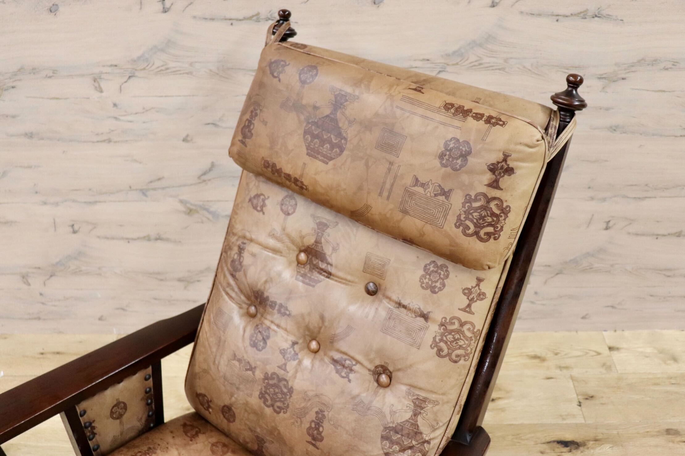 GMGS43A○MORISHIGE / モリシゲ 1人掛けソファ シングルソファ 本革 IDC大塚家具 鋲打ち クラシック 大正モダン 最高級 ヴィンテージ