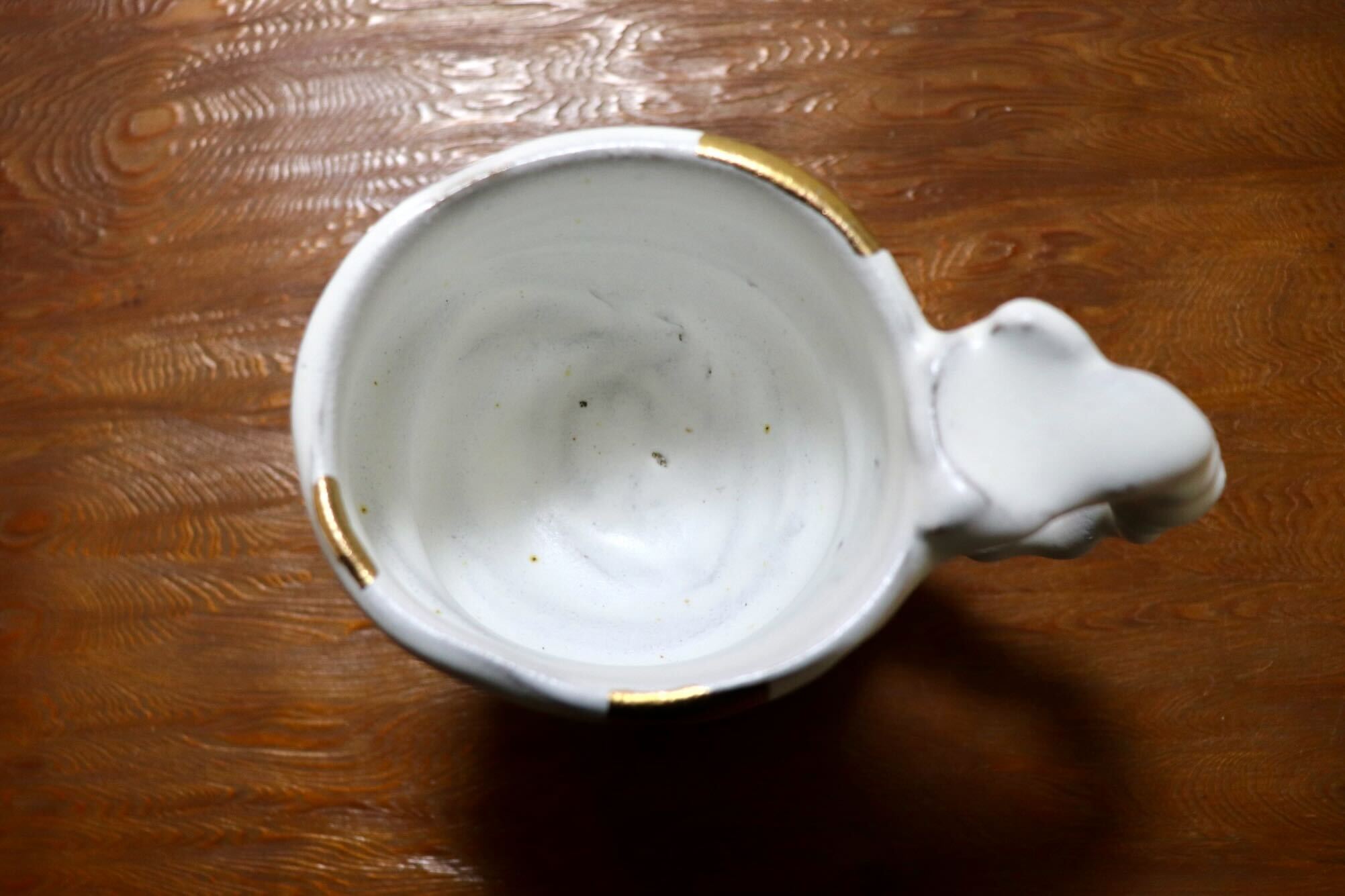 GMIO537B◯丹文窯 丹波焼 白銀変形カップ 陶器 伝統工芸 丹波篠山 未使用