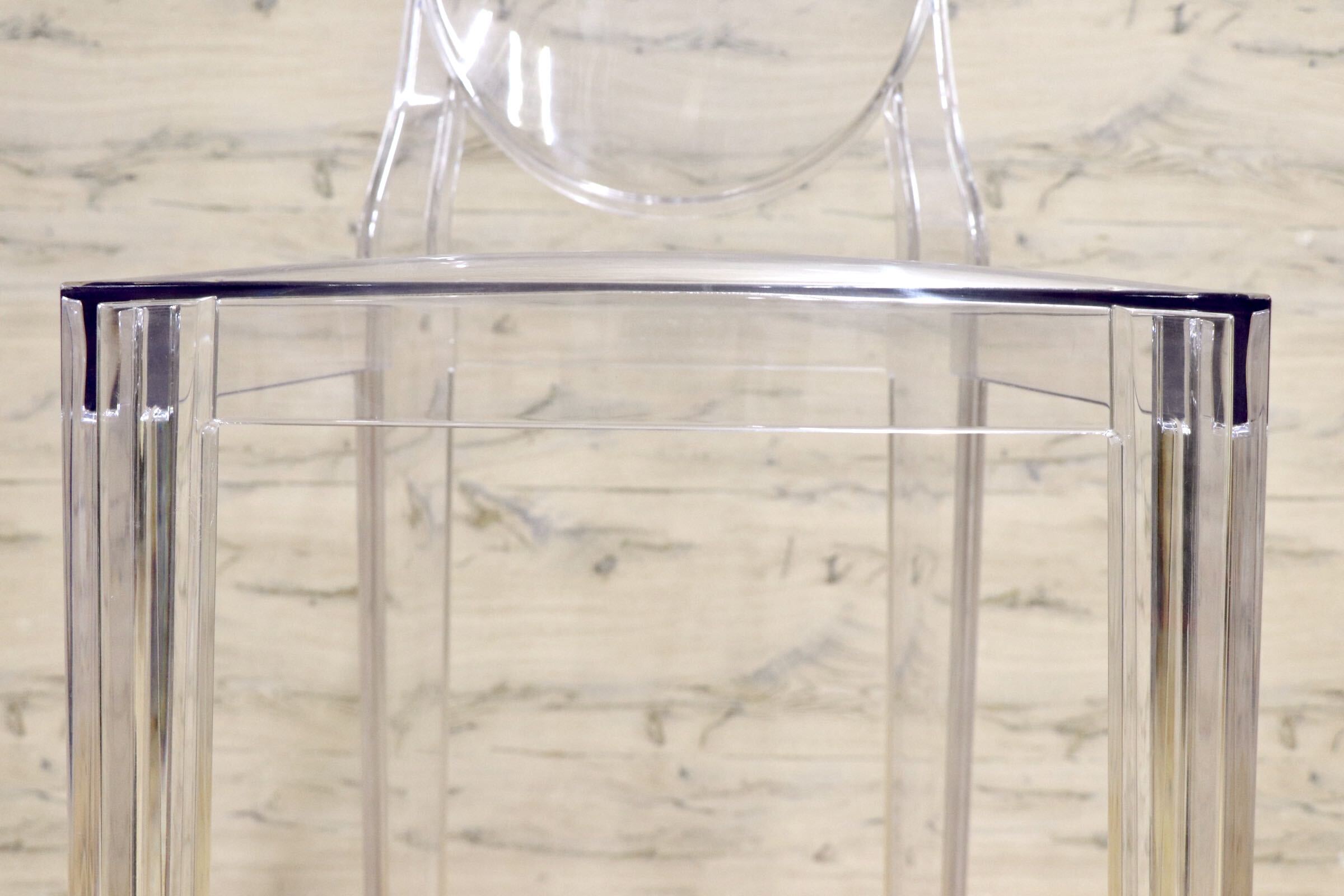 GMJS117○Kartell / カルテル ONE MORE ワンモア 65 椅子 カウンターチェア ハイスツール バーチェア クリア モダン 定価約7.7万