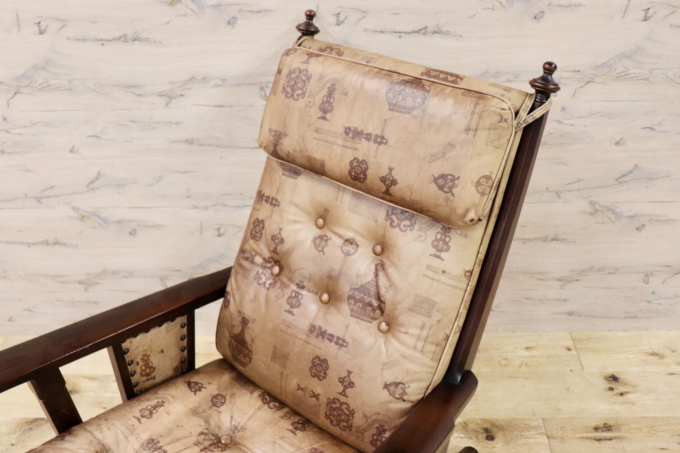 GMGS43B○MORISHIGE / モリシゲ 1人掛けソファ シングルソファ 本革 IDC大塚家具 鋲打ち クラシック 大正モダン 最高級 ヴィンテージ