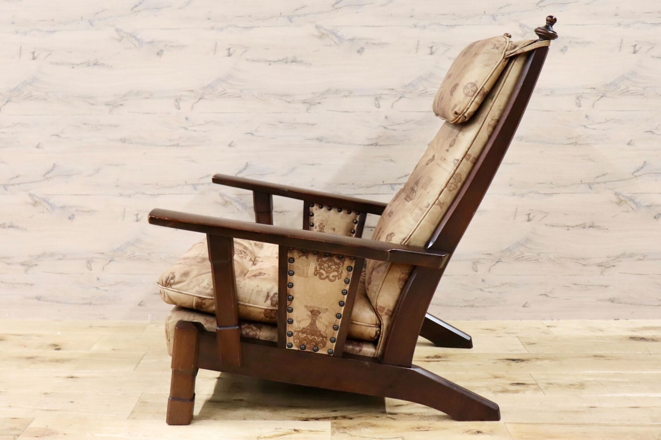 GMGS43B○MORISHIGE / モリシゲ 1人掛けソファ シングルソファ 本革 IDC大塚家具 鋲打ち クラシック 大正モダン 最高級 ヴィンテージ