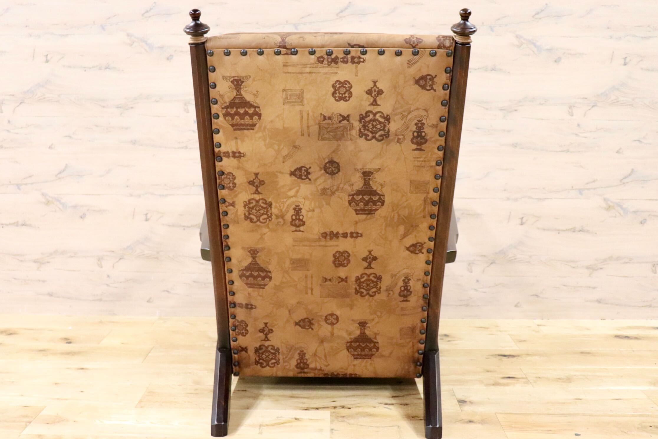 GMGS43B○MORISHIGE / モリシゲ 1人掛けソファ シングルソファ 本革 IDC大塚家具 鋲打ち クラシック 大正モダン 最高級 ヴィンテージ