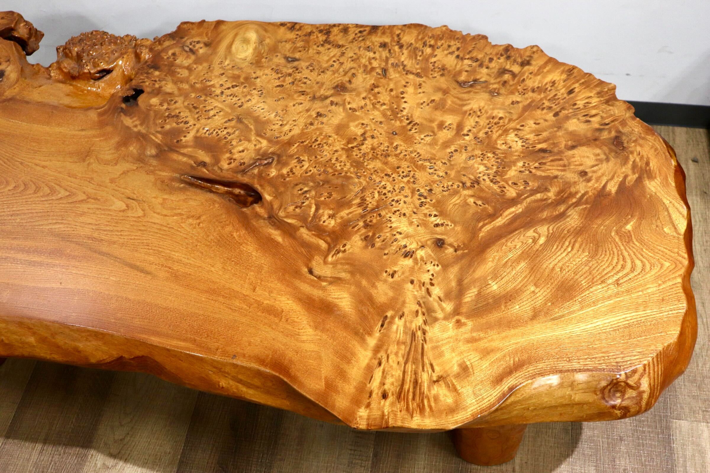 GMHH444○座卓 センターテーブル ローテーブル リビングテーブル 座敷机 和家具 玉杢 座敷 和室 伝統工芸 和モダン 稀少