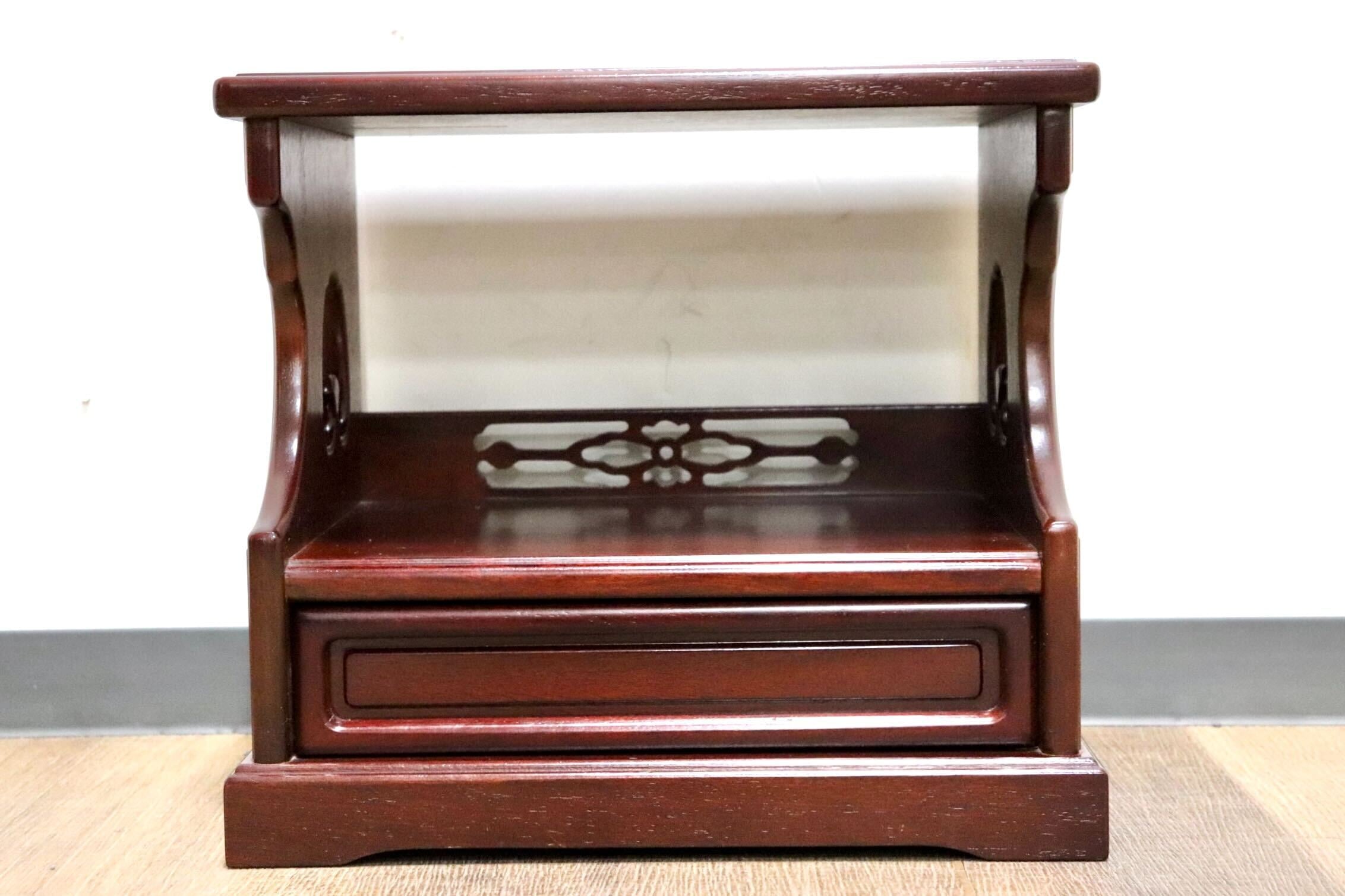 GMHN123F○karimoku / カリモク 置床 ナイトテーブル 飾り棚 花台 電話台 収納家具 和家具 和モダン 和室 座敷 レトロ オールドカリモク