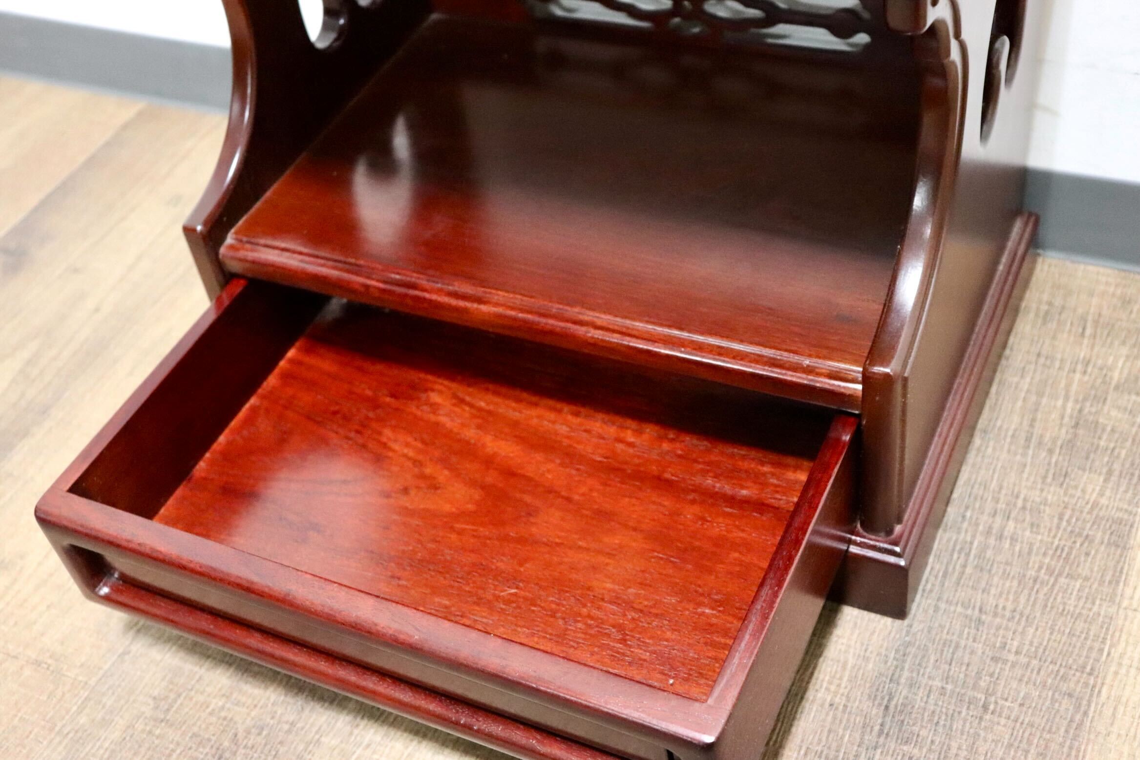 GMHN123F○karimoku / カリモク 置床 ナイトテーブル 飾り棚 花台 電話台 収納家具 和家具 和モダン 和室 座敷 レトロ オールドカリモク