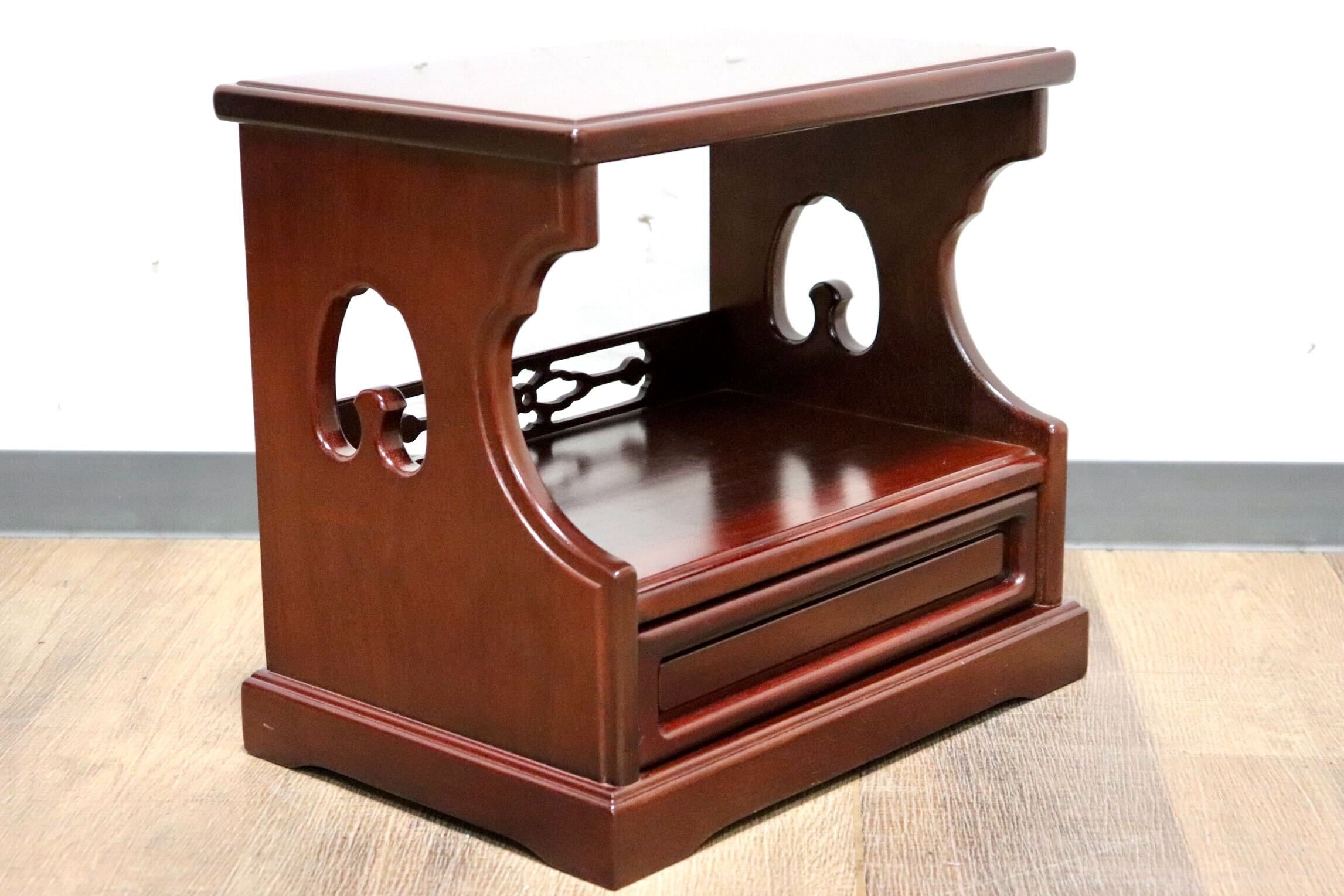 GMHN123F○karimoku / カリモク 置床 ナイトテーブル 飾り棚 花台 電話台 収納家具 和家具 和モダン 和室 座敷 レトロ オールドカリモク