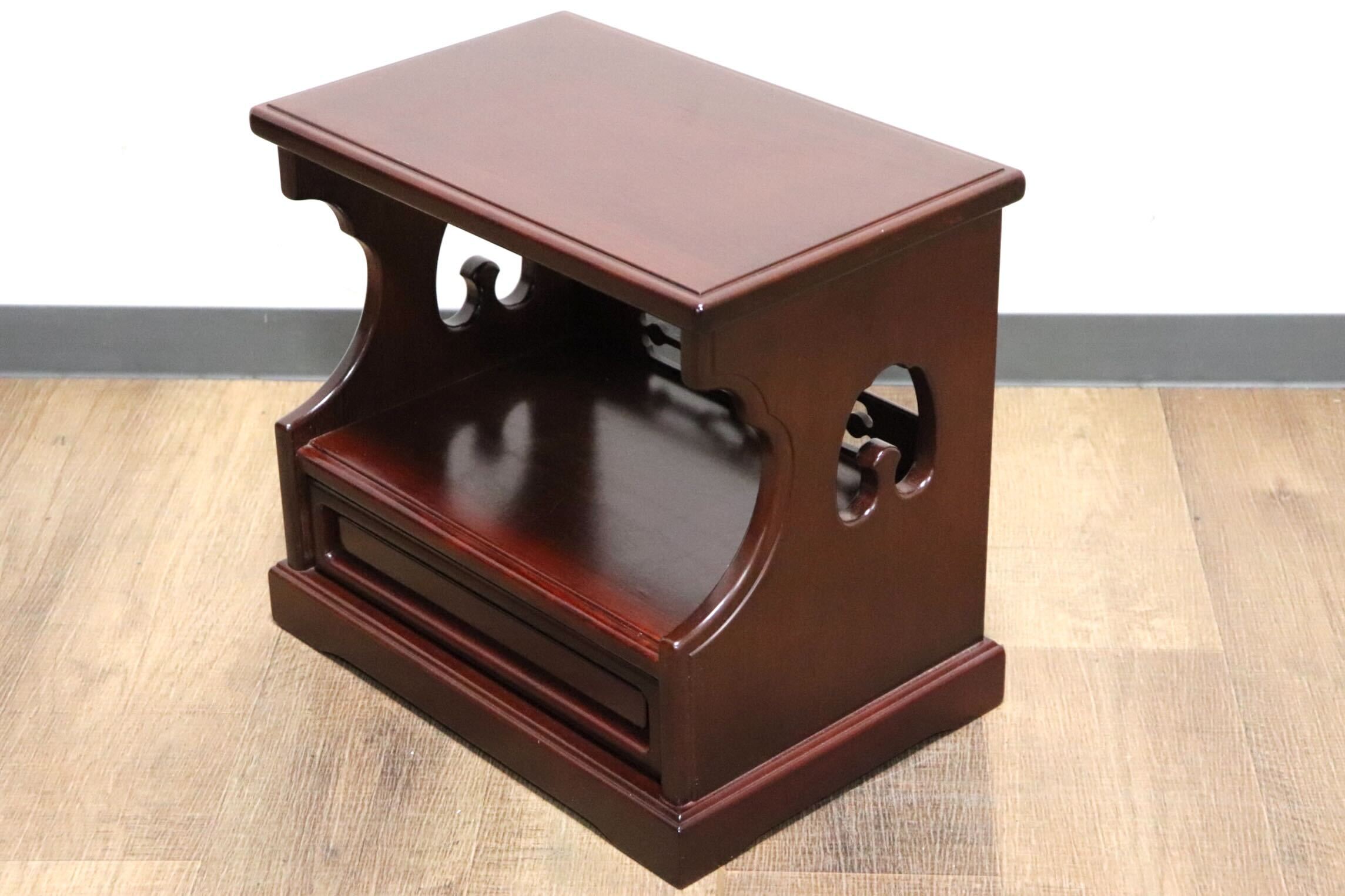 GMHN123F○karimoku / カリモク 置床 ナイトテーブル 飾り棚 花台 電話台 収納家具 和家具 和モダン 和室 座敷 レトロ オールドカリモク