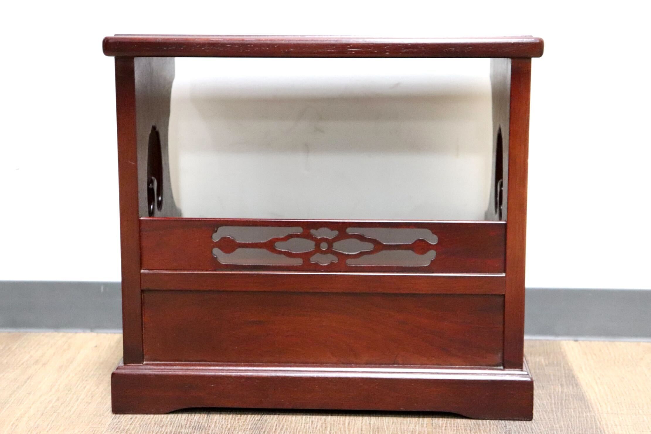 GMHN123F○karimoku / カリモク 置床 ナイトテーブル 飾り棚 花台 電話台 収納家具 和家具 和モダン 和室 座敷 レトロ オールドカリモク