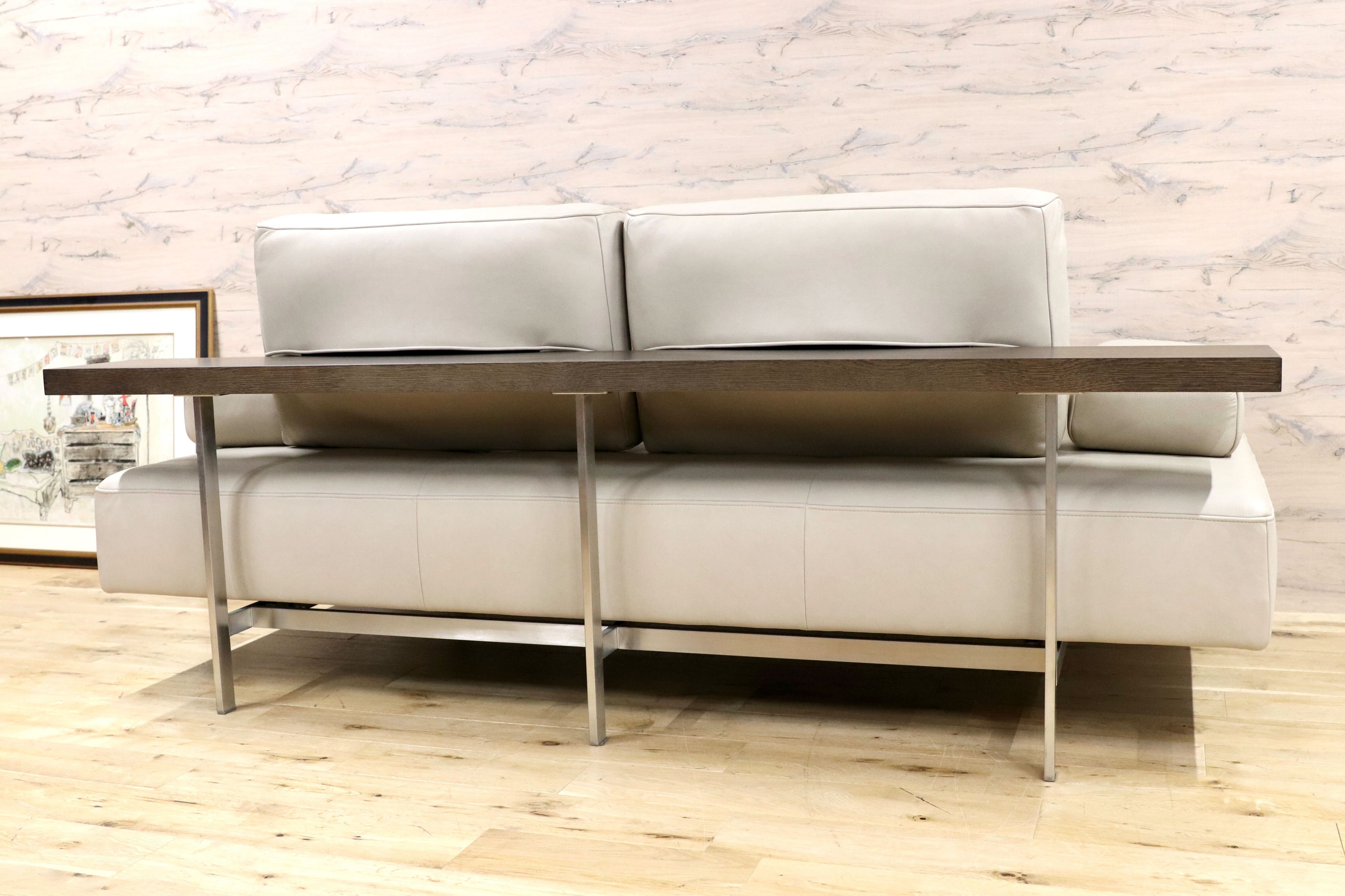 GMGK368○ROLF BENZ / ロルフベンツ DONO ドノ 3人掛けソファ トリプルソファ 本革 アイボリー IDC大塚家具 最高峰 定価148万 展示品