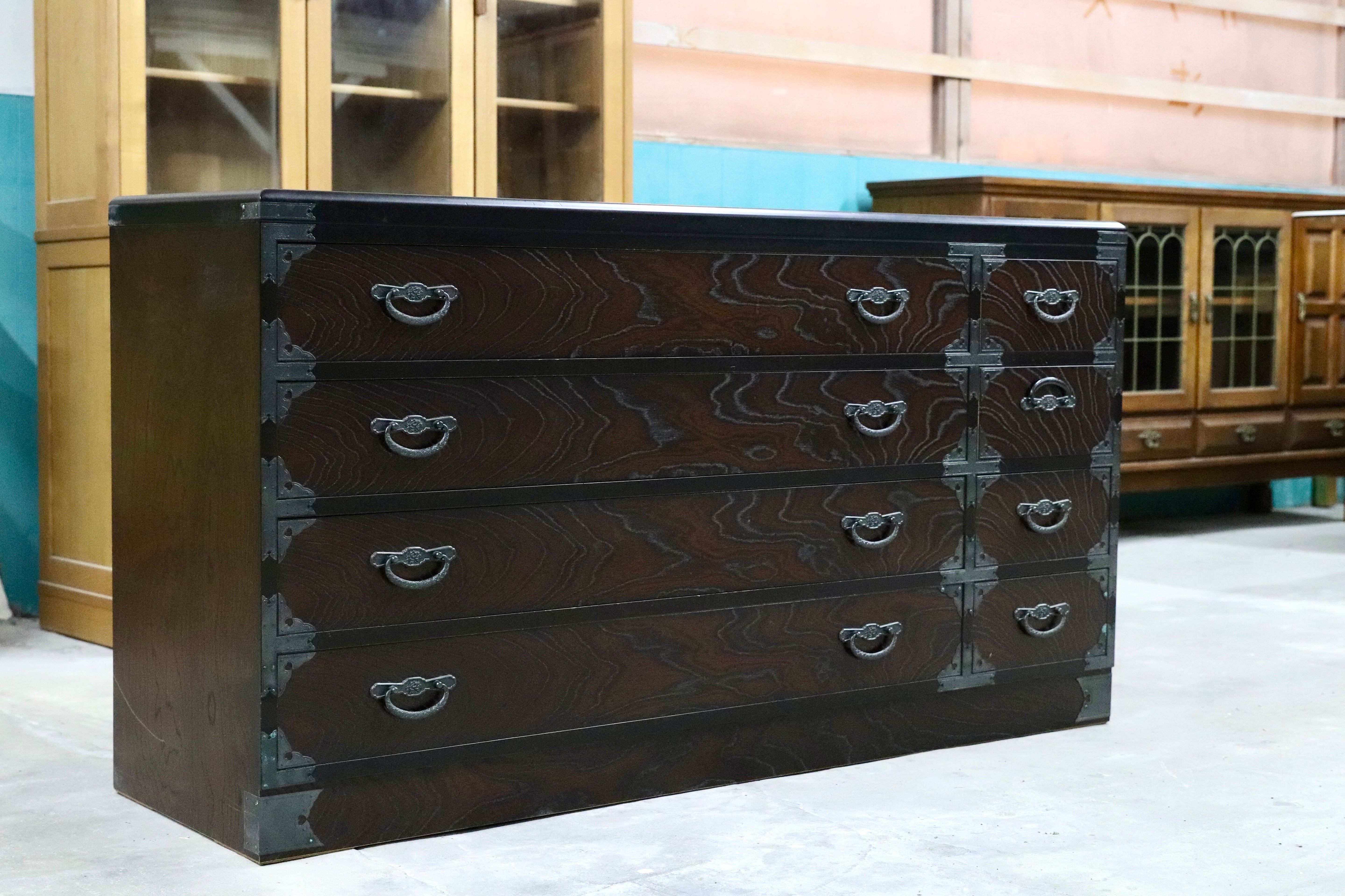 GMIS130○民芸家具 サイドボード リビングボード 整理箪笥 チェスト 民藝 和モダン レトロ アンティーク