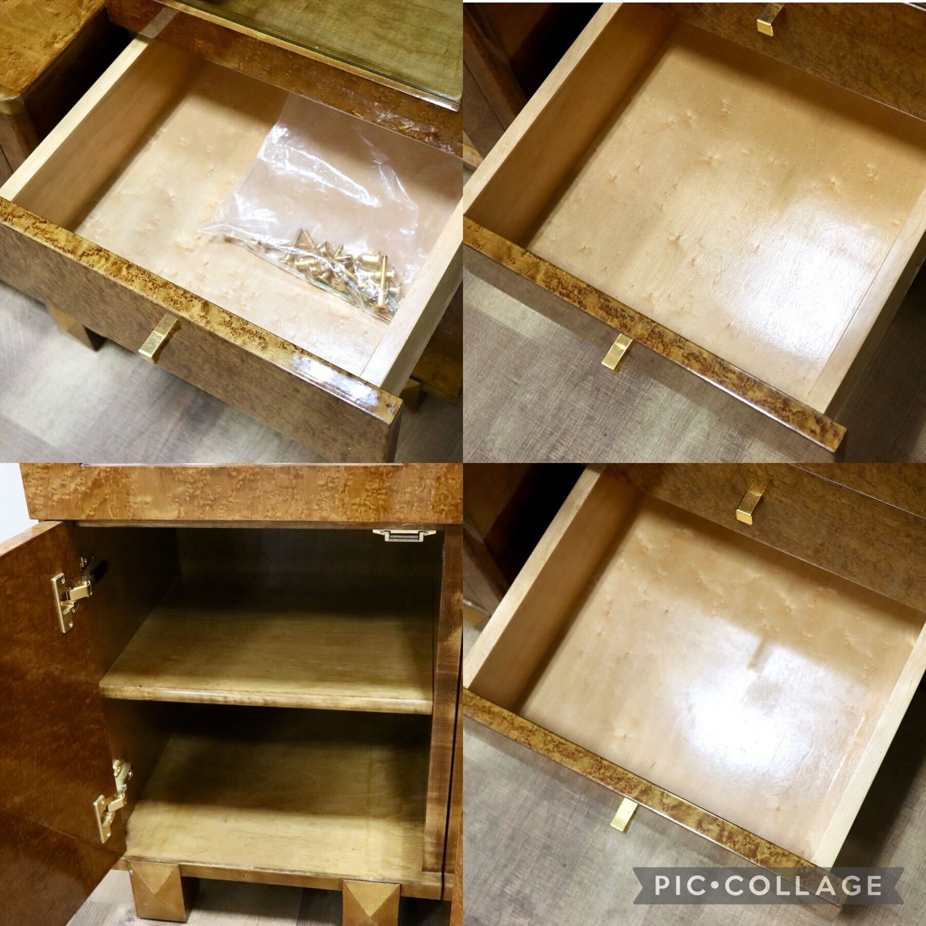 GMGN200○IDC大塚家具 SPLENDER スプレンダー バーズアイメープル TVボード 飾り棚 リビングボード キュリオ 定価約120万