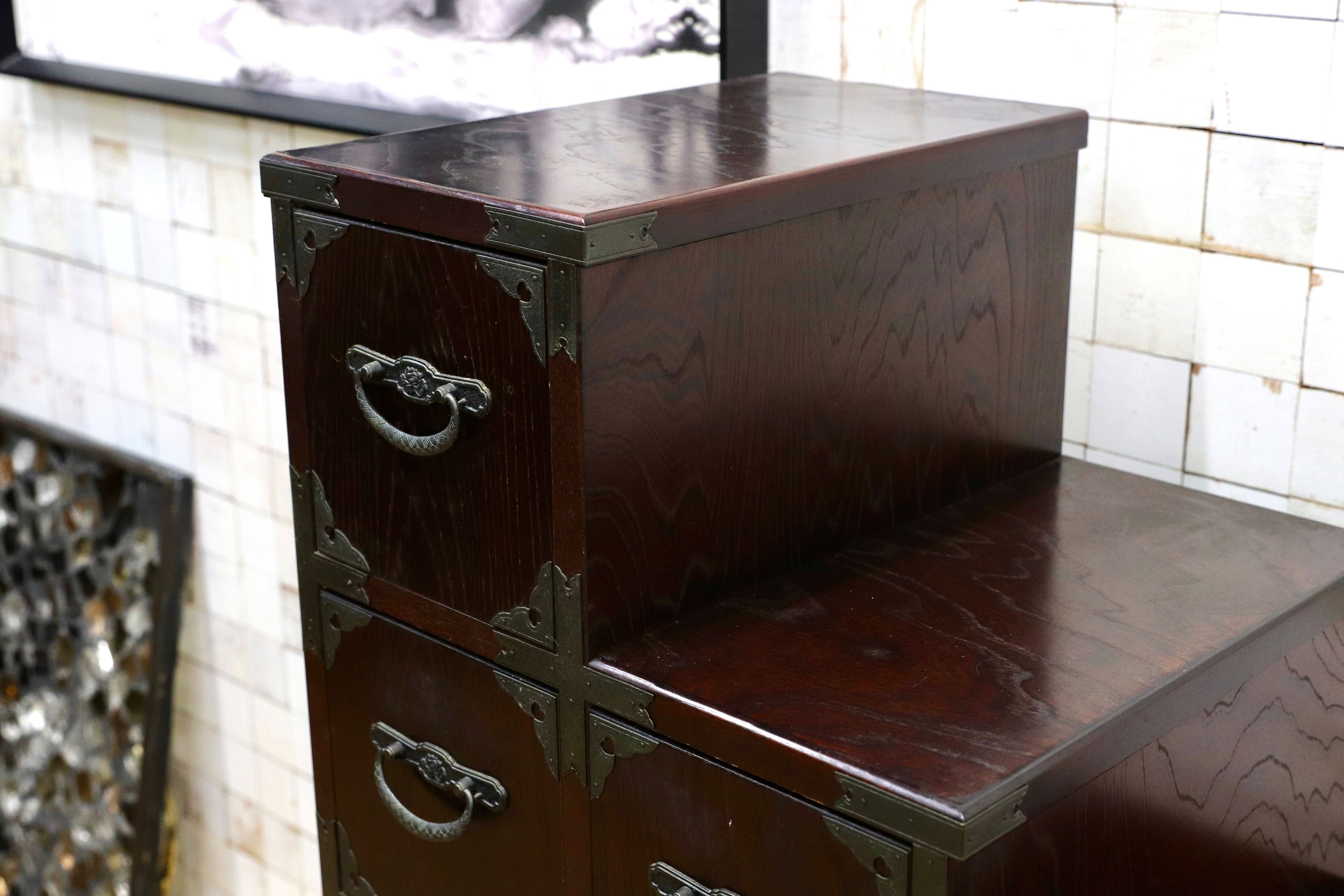 GMIS330○階段箪笥 和家具 レトロ アンティーク 時代箪笥 整理箪笥 民芸家具 タンス