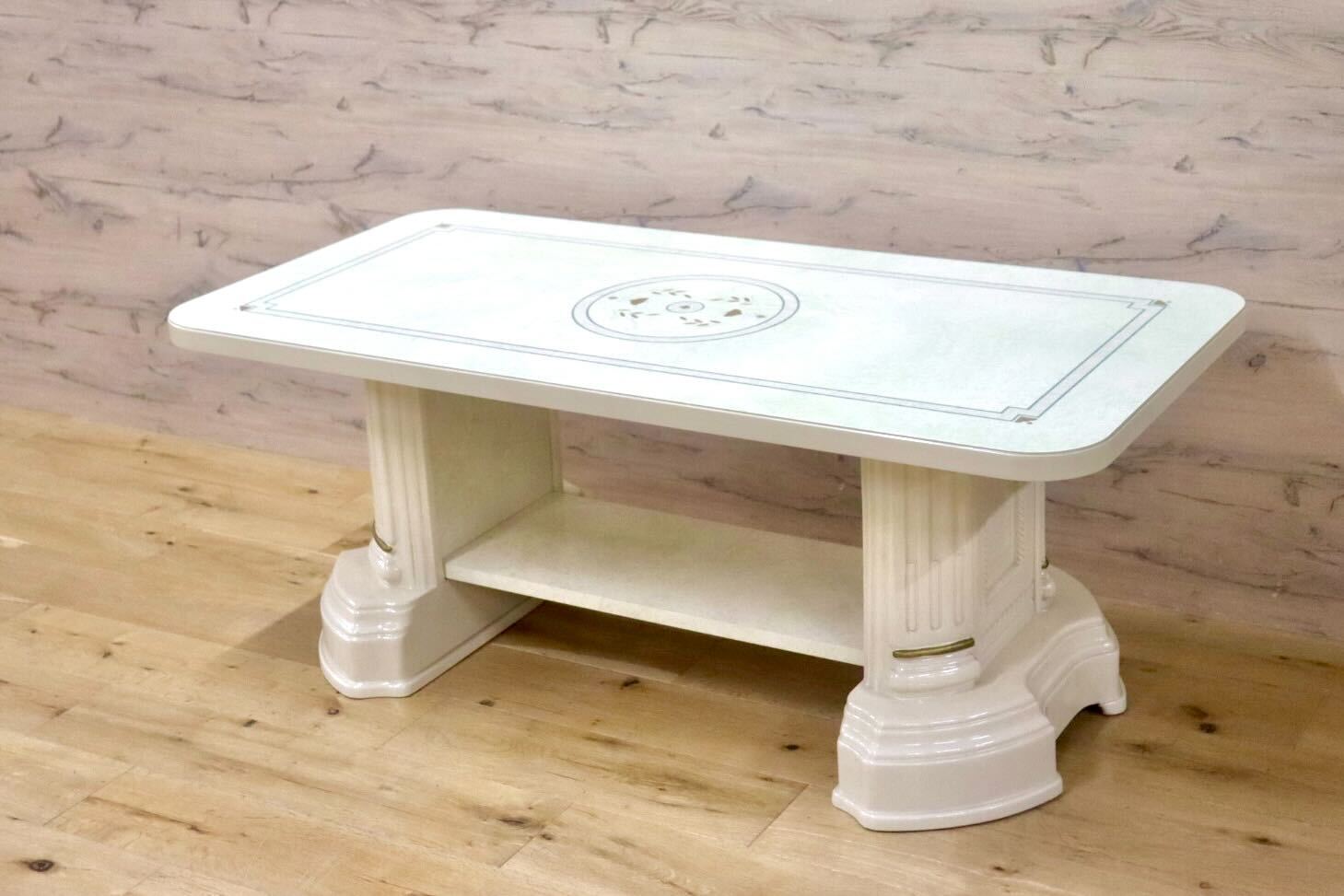 GMIK909B○イタリア クラシック ロココ調 センターテーブル リビングテーブル 応接机 姫家具 アンティーク調 検)サルタレッリ アマルフィ