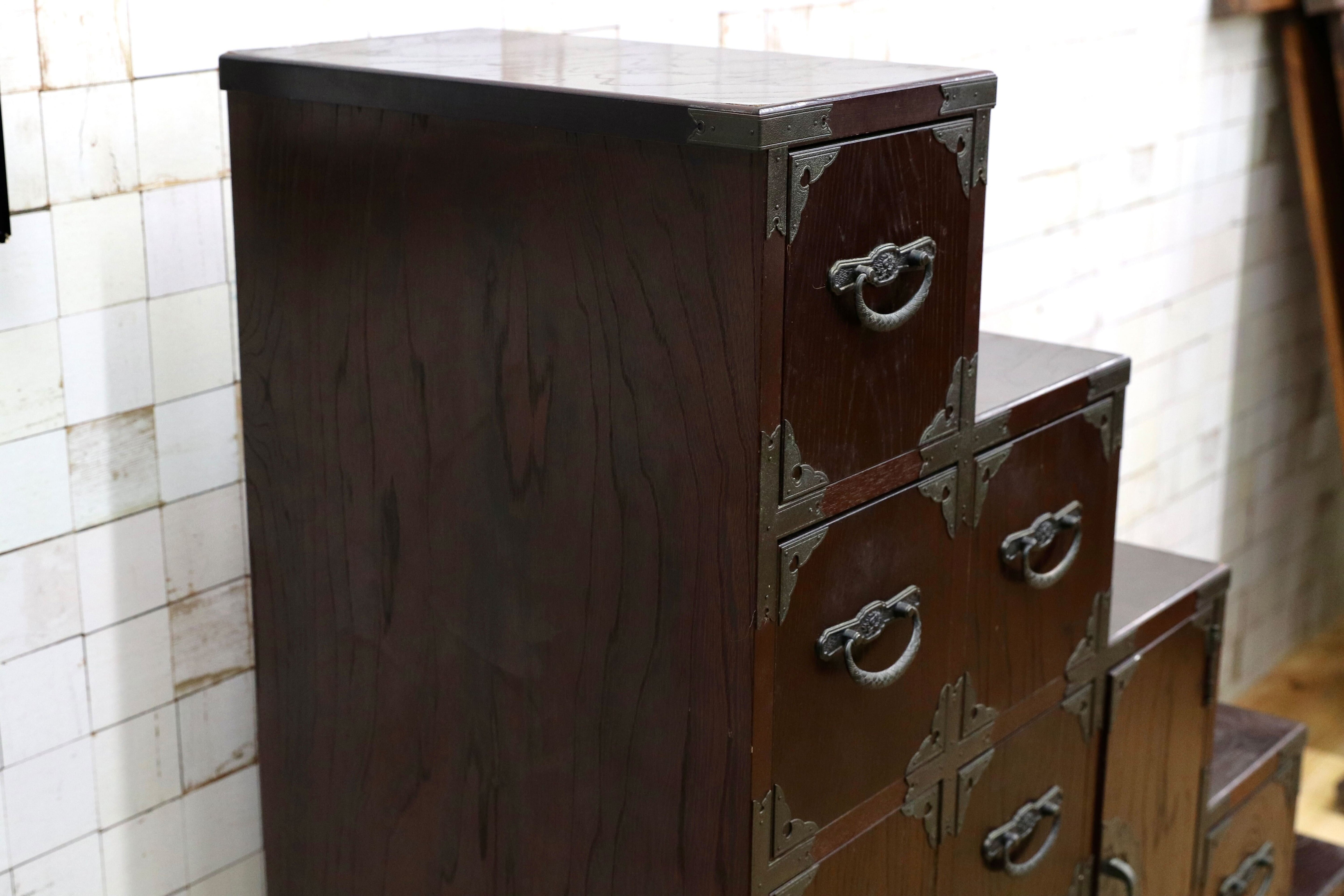 GMIS330○階段箪笥 和家具 レトロ アンティーク 時代箪笥 整理箪笥 民芸家具 タンス