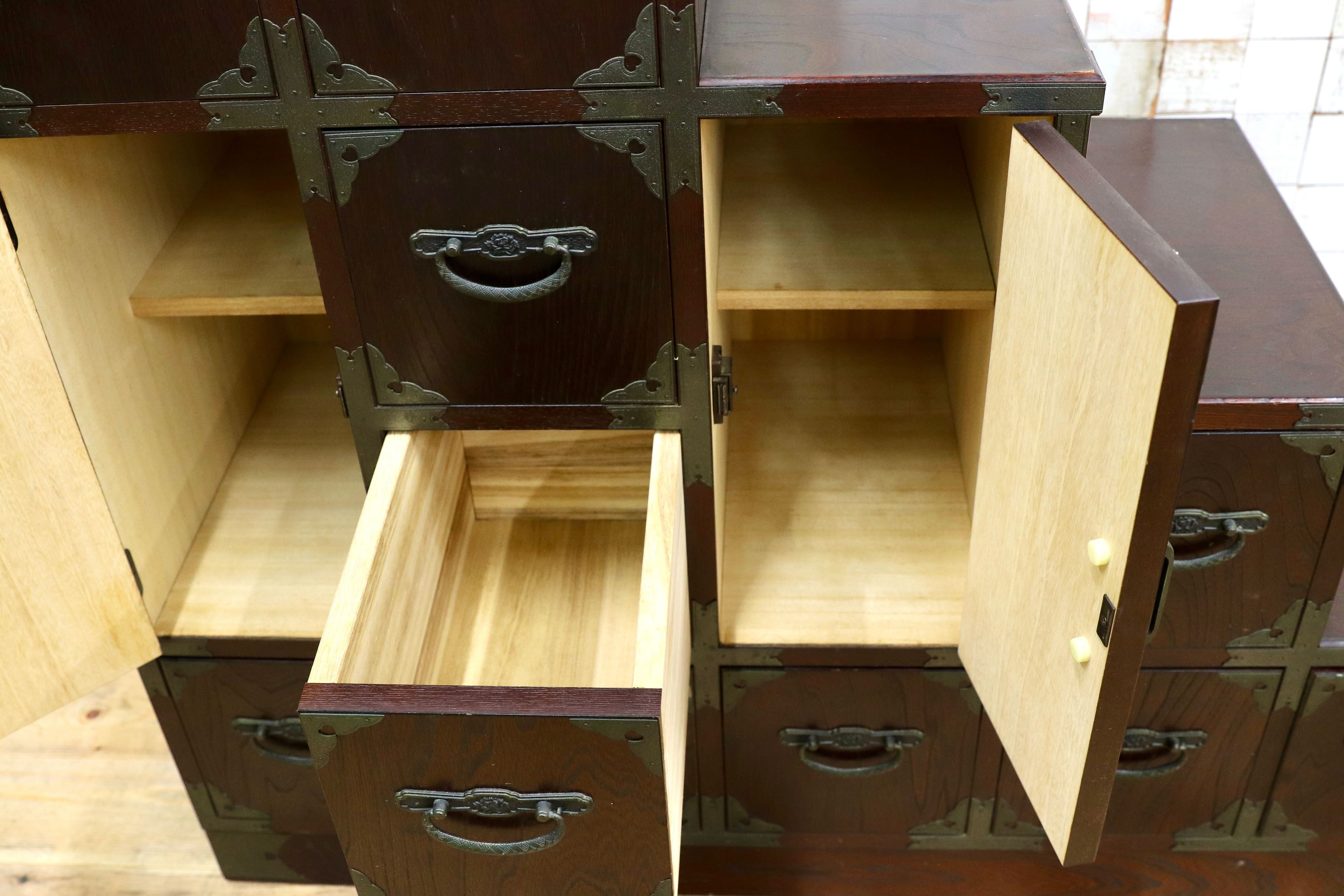 GMIS330○階段箪笥 和家具 レトロ アンティーク 時代箪笥 整理箪笥 民芸家具 タンス