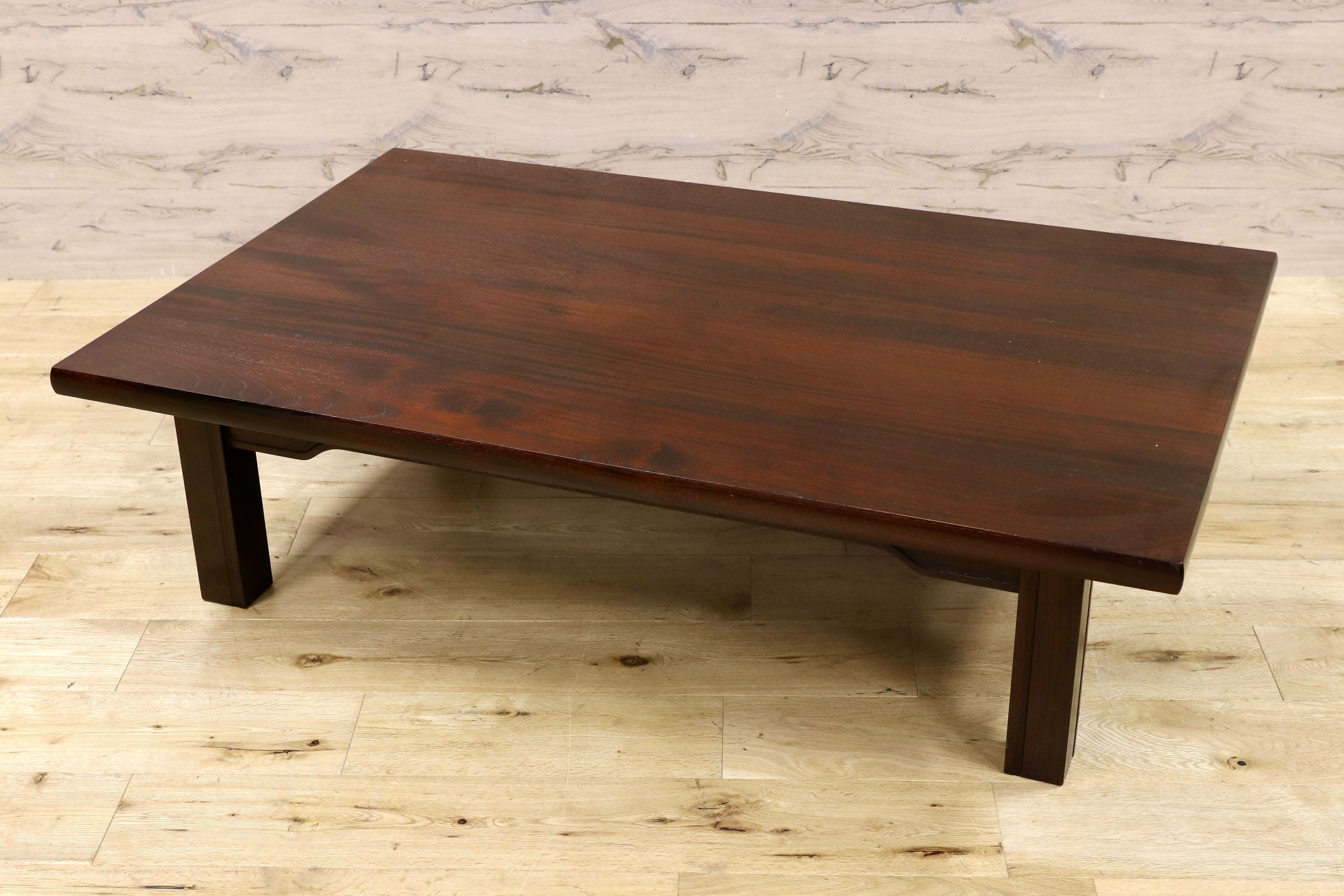 GMHH107○九州民芸家具 欅無垢材 センターテーブル リビングテーブル 座卓 和家具 民藝家具 レトロ アンティーク 稀少