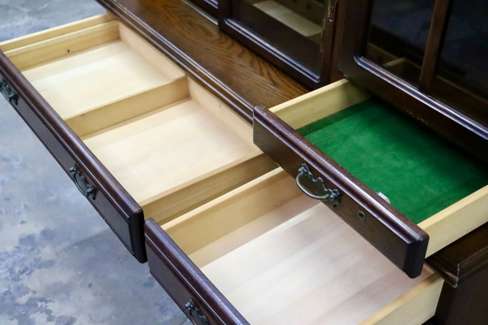 GMHS422A○ATLANTA / アトランタ 食器棚 カップボード 飾り棚 キャビネット IDF太田長 楢材 栗材 カントリー ヴィンテージ