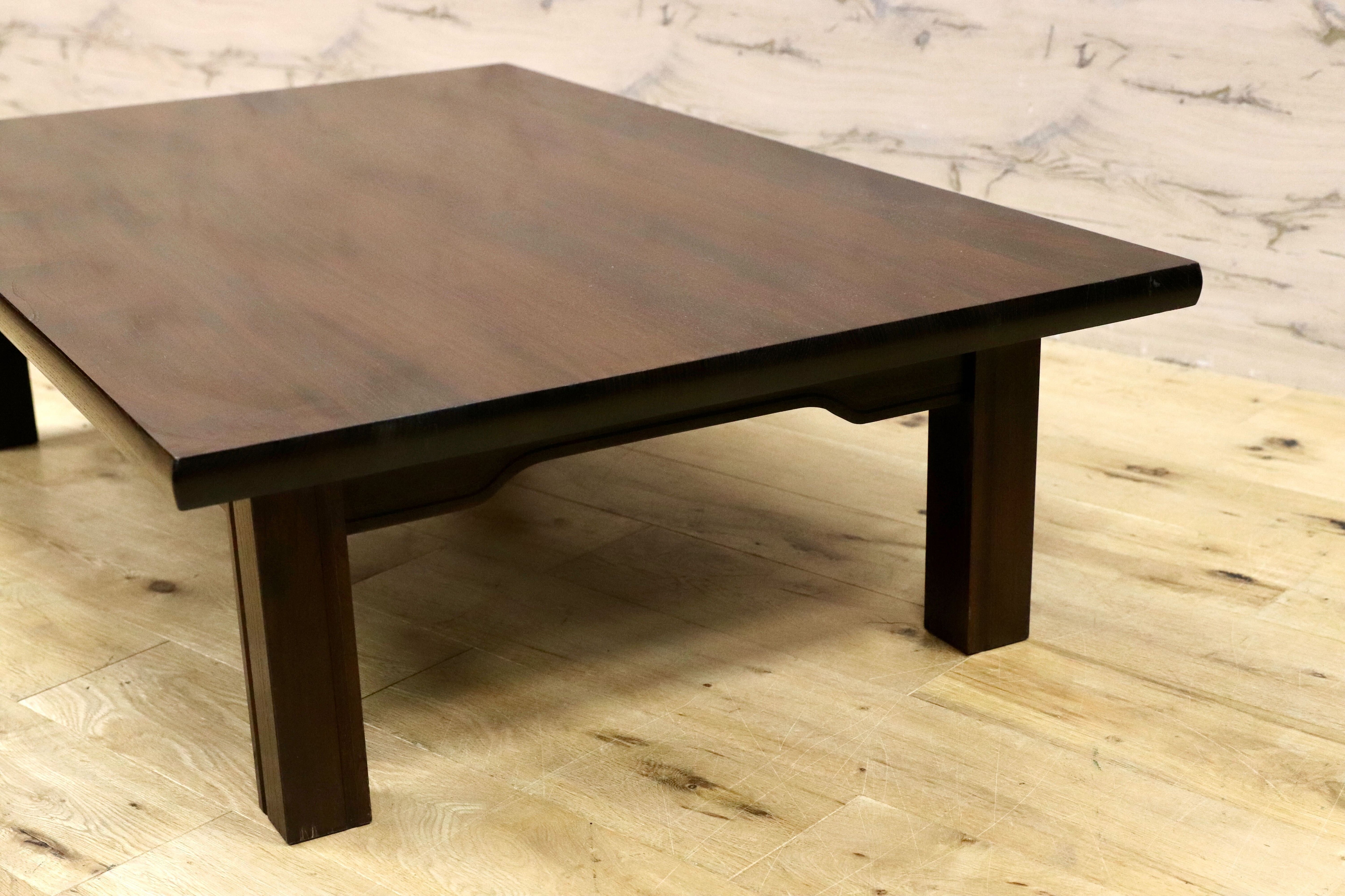 GMHH107○九州民芸家具 欅無垢材 センターテーブル リビングテーブル 座卓 和家具 民藝家具 レトロ アンティーク 稀少