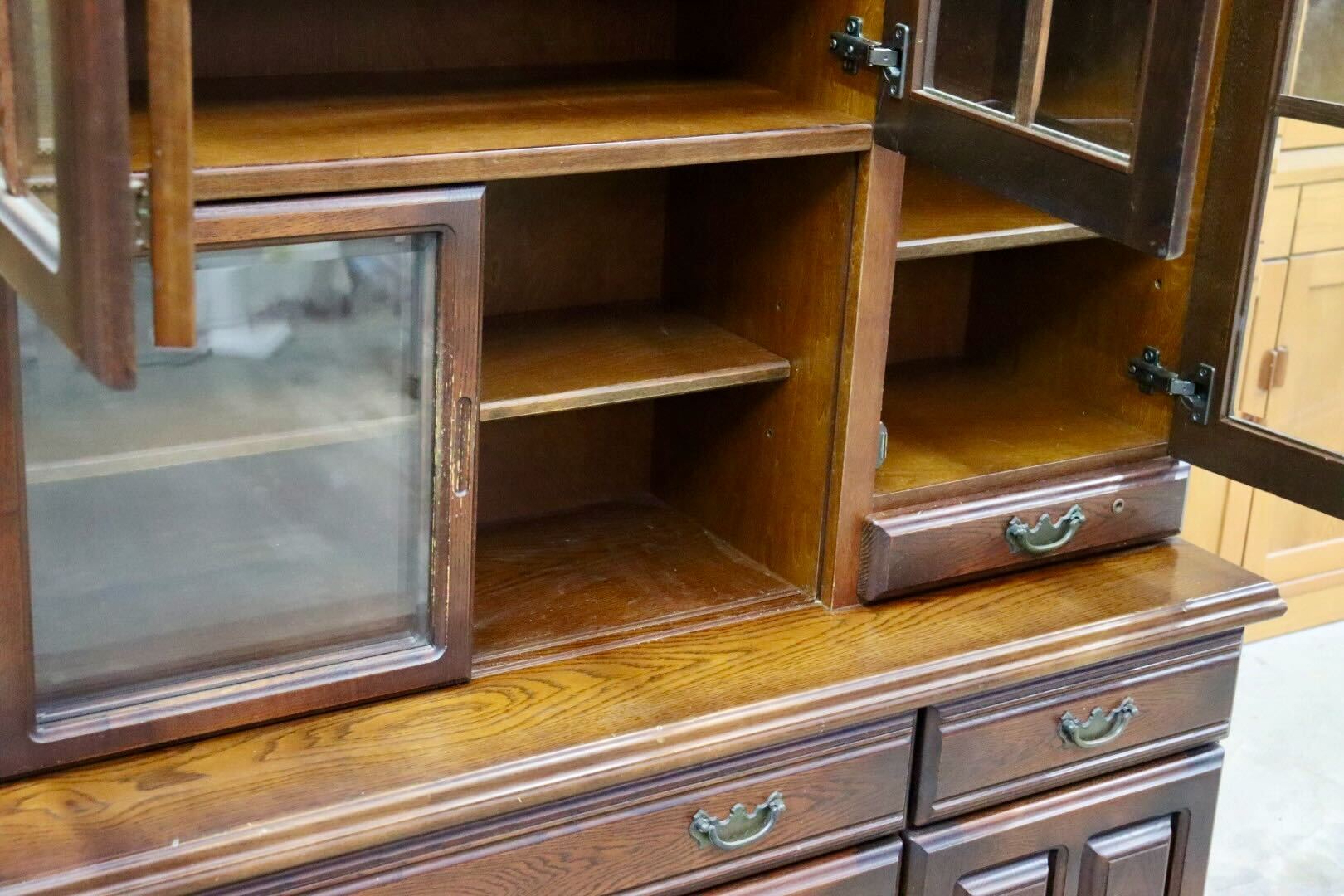 GMHS422A○ATLANTA / アトランタ 食器棚 カップボード 飾り棚 キャビネット IDF太田長 楢材 栗材 カントリー ヴィンテージ