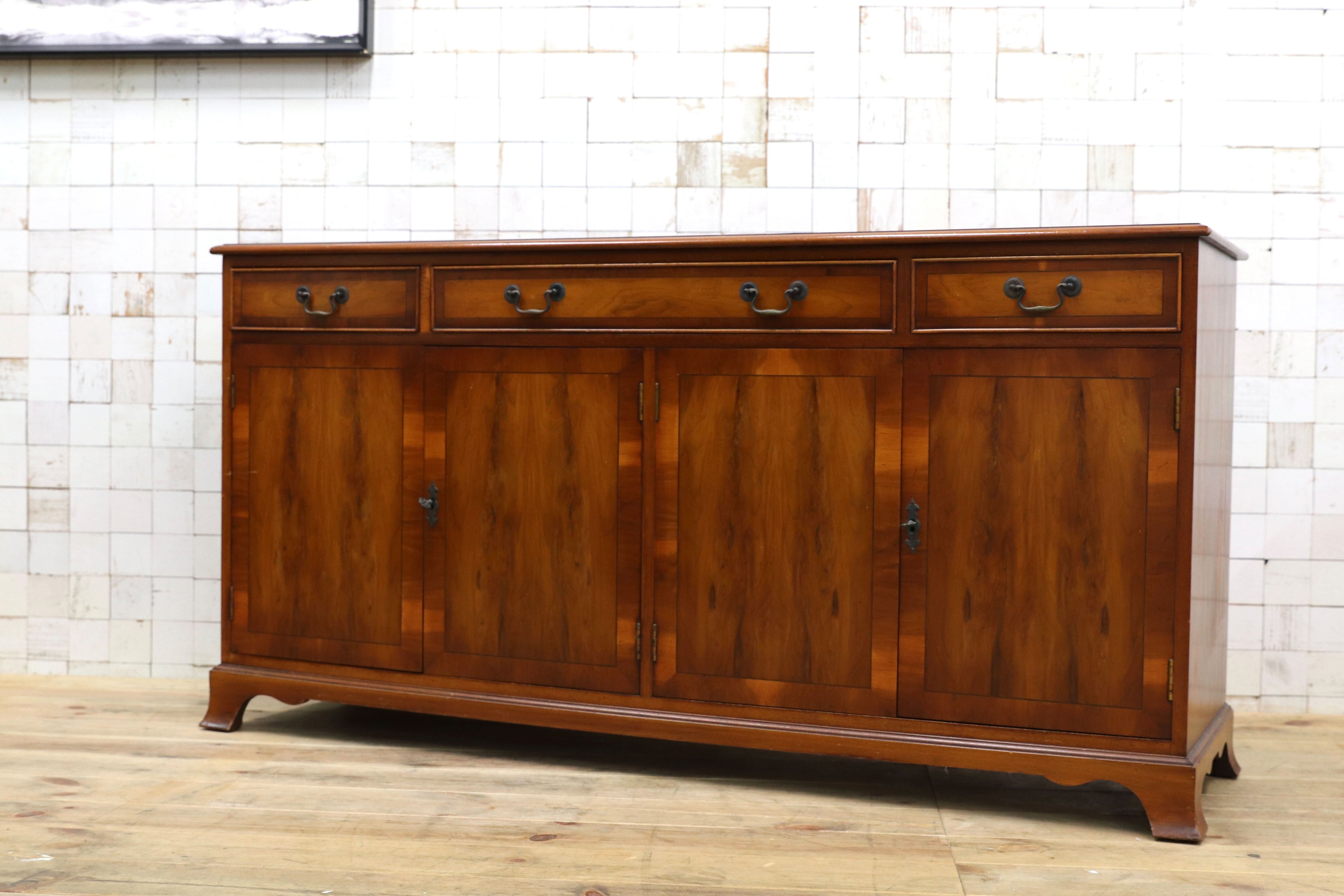 GMIK708○Bradley / ブラッドリー 英国 イギリス アンティーク キャビネット サイドボード リビングボード チェスト 西洋ヴィンテージ 稀少