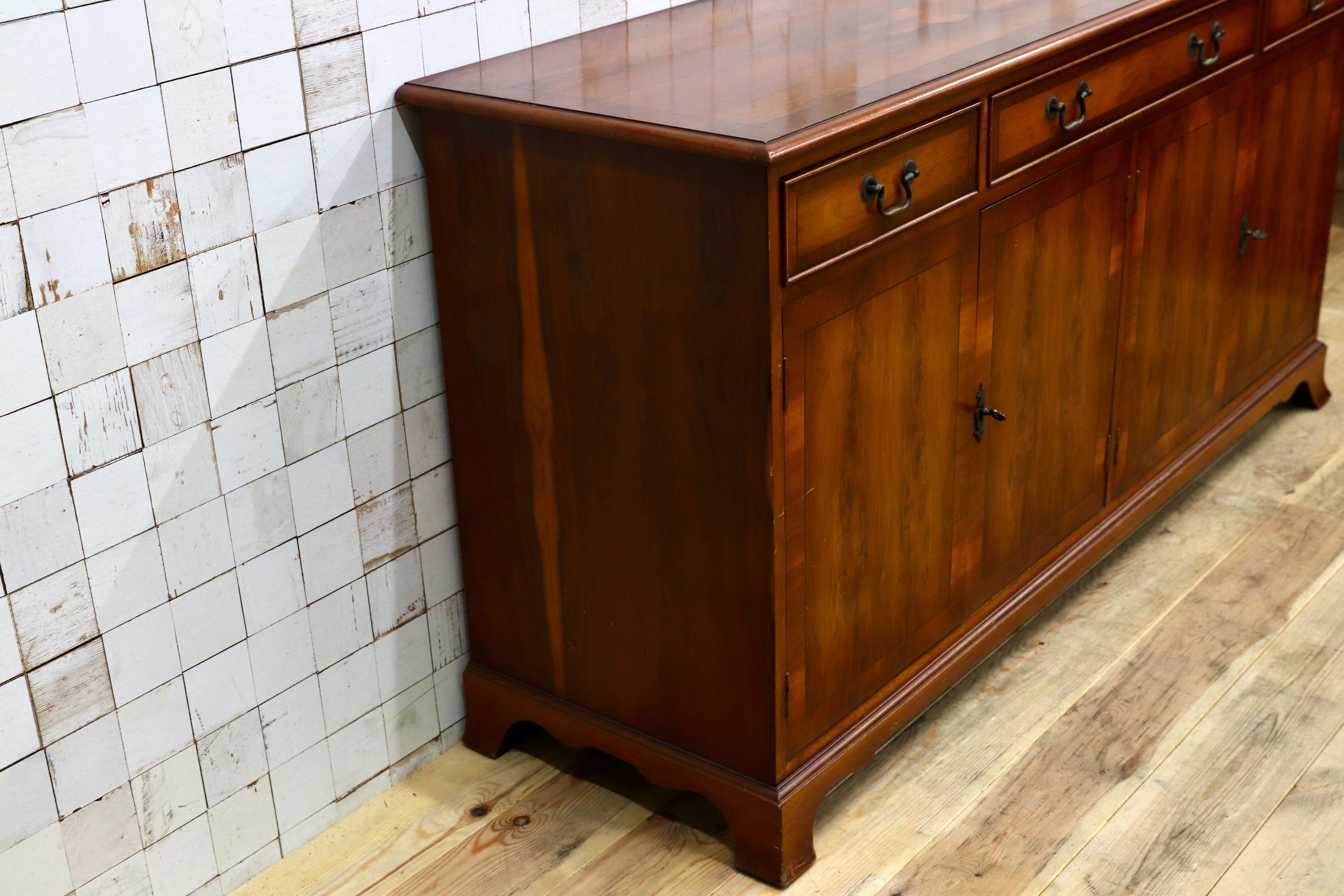 GMIK708○Bradley / ブラッドリー 英国 イギリス アンティーク キャビネット サイドボード リビングボード チェスト 西洋ヴィンテージ 稀少