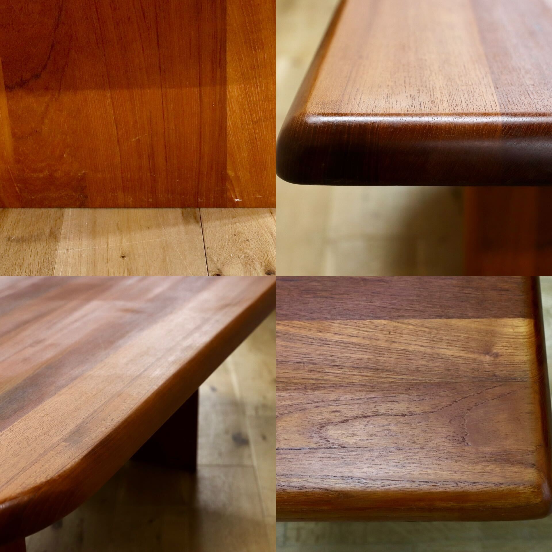 GMHK788B○北欧家具 北欧ヴィンテージ センターテーブル リビングテーブル チーク無垢材 応接机 デンマーク製 検)デューロン