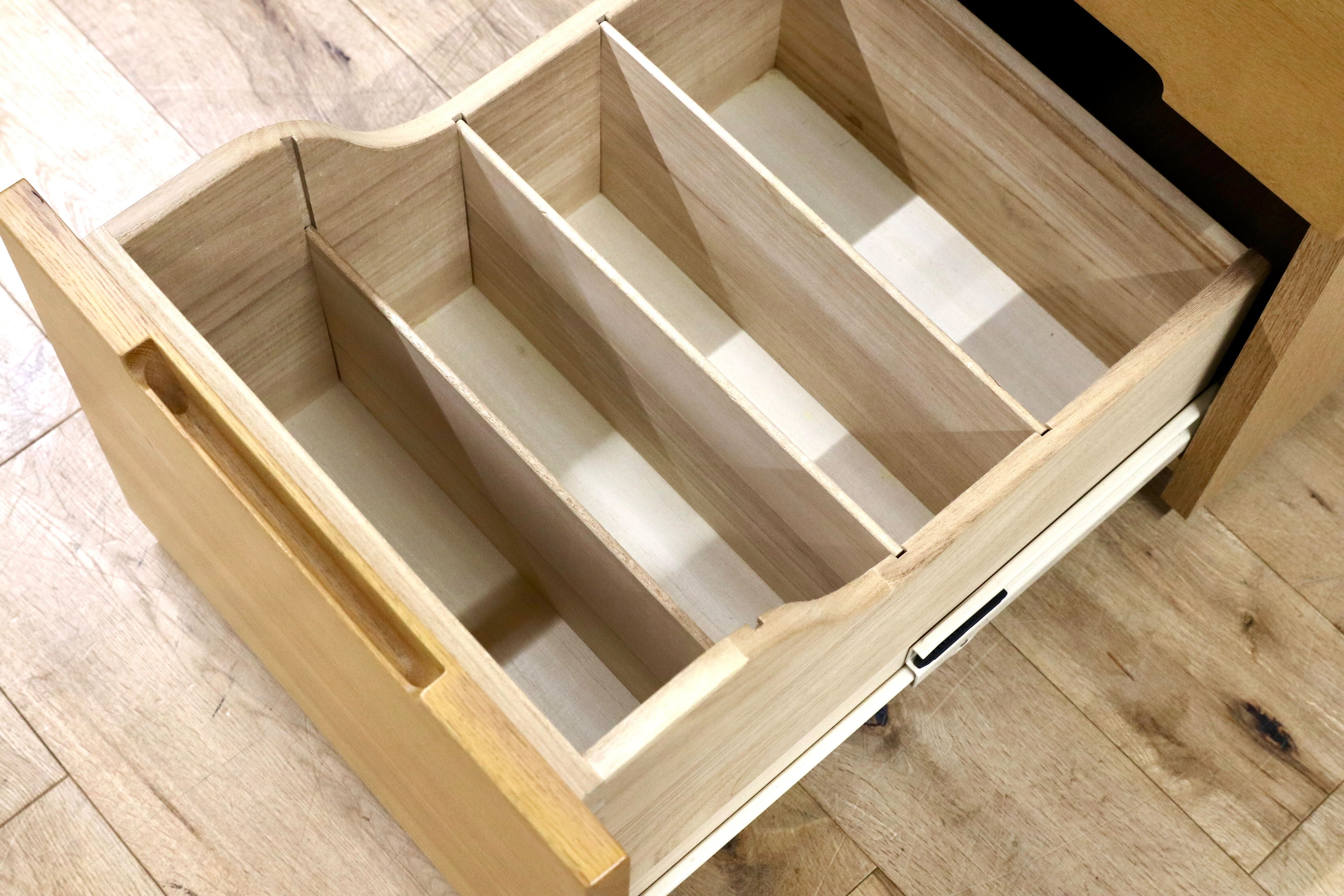 GMFN302○浜本工芸 / HAMAMOTO デスクワゴン 袖机 サイドキャビネット デスクキャビネット オーク材 ナチュラル