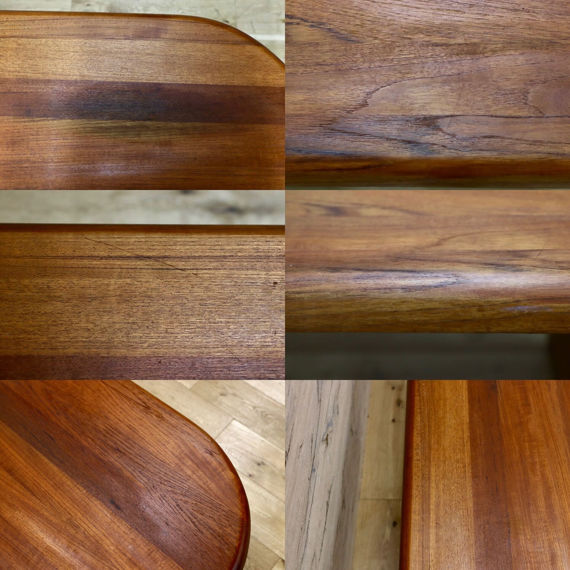 GMHK788B○北欧家具 北欧ヴィンテージ センターテーブル リビングテーブル チーク無垢材 応接机 デンマーク製 検)デューロン