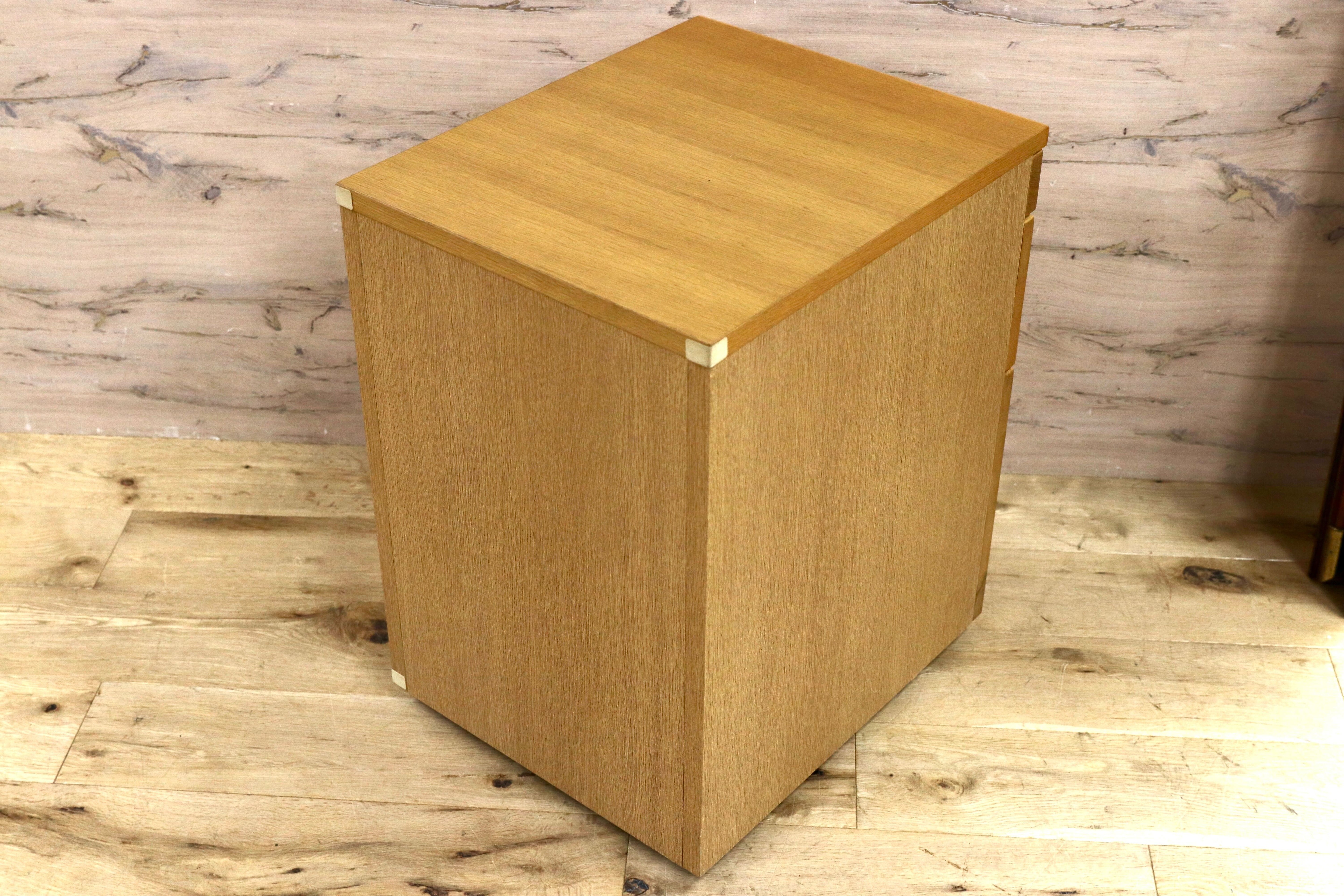 GMFN302○浜本工芸 / HAMAMOTO デスクワゴン 袖机 サイドキャビネット デスクキャビネット オーク材 ナチュラル