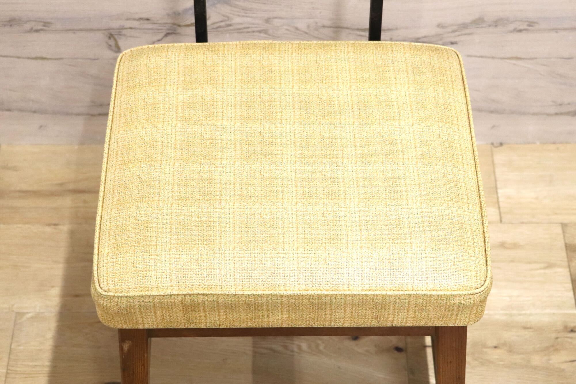 GMIS495F○アンティーク 北欧スタイル ヴィンテージ ダイニングチェア デスクチェア コンパクトチェア 木製 ビニールレザー レトロ カフェ