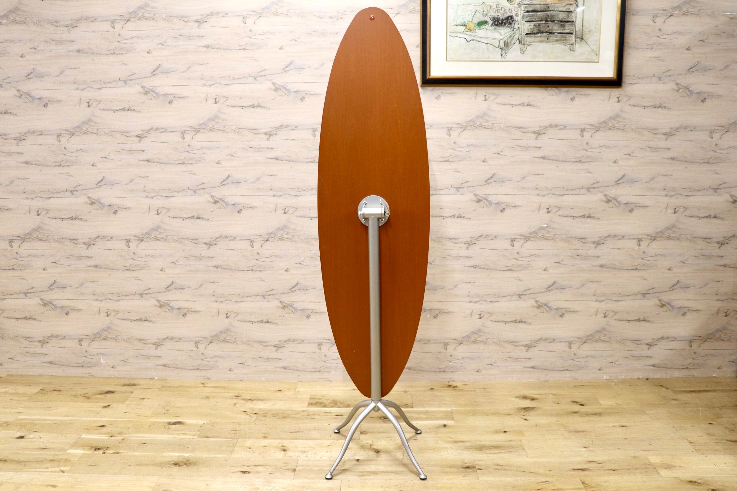 GMJS167A○Calligaris / カリガリス イタリア製 姿見 スタンドミラー 3本脚スタンドミラー 鏡 インテリア チェリー材 ミッドセンチュリー