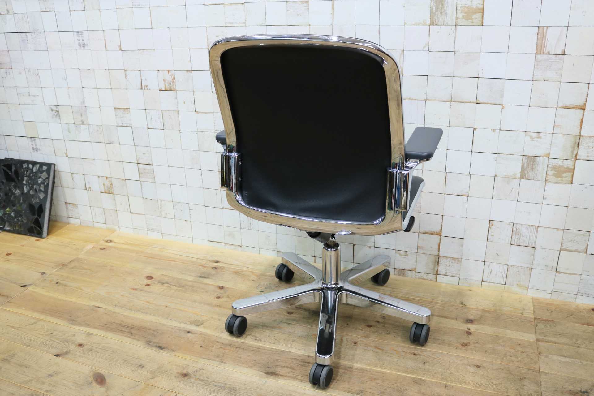 GMJH157D◯ICF / アイシーエフ クラウドチェア デスクチェア オフィスチェア 昇降式 回転式 本革 キャスター付き オフィス イタリア モダン