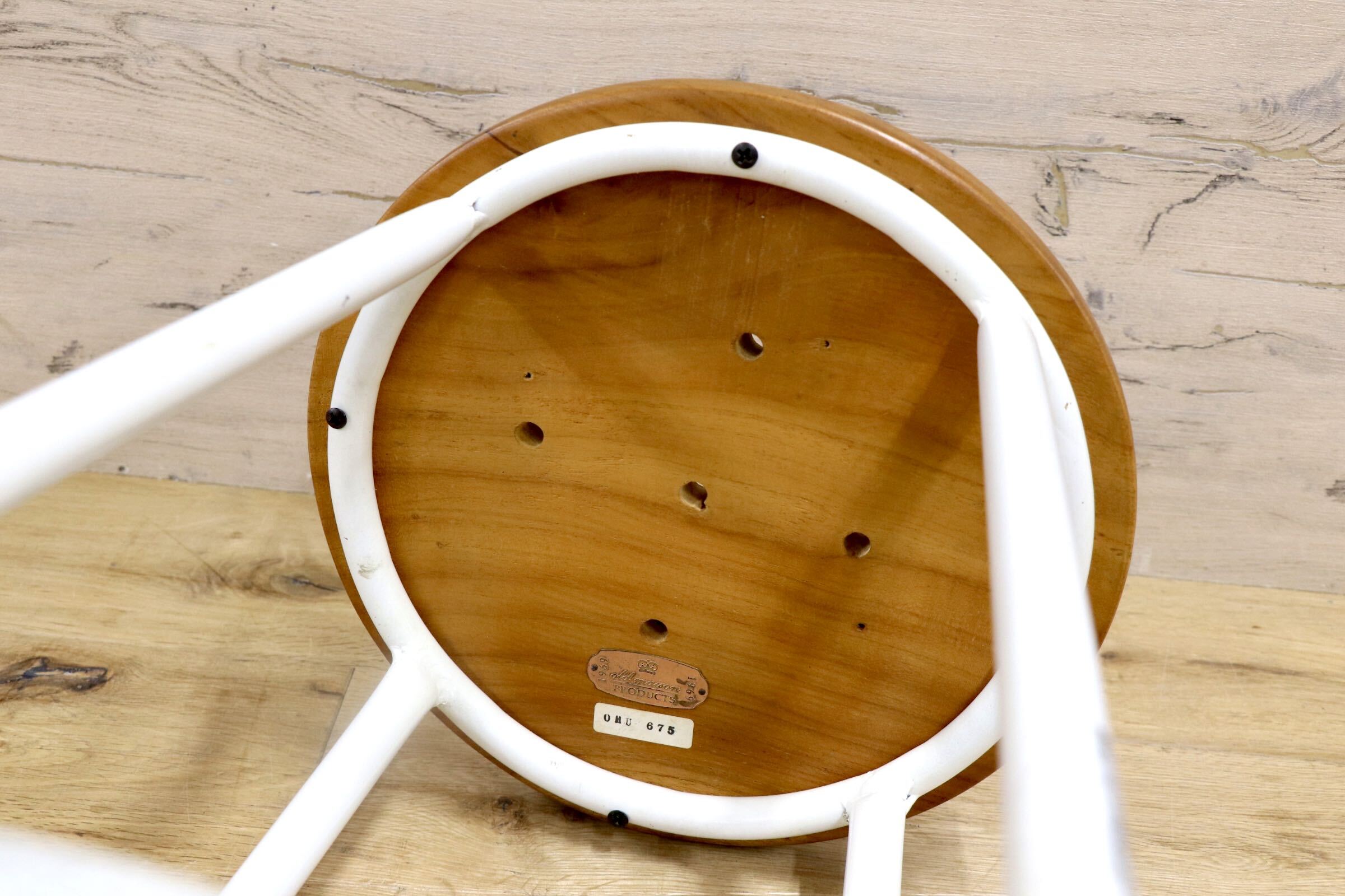 GMJS124L○old maison / オールドメゾン アイアンスツール カウンターチェア ハイスツール チーク無垢材 ヴィンテージ インダストリアル