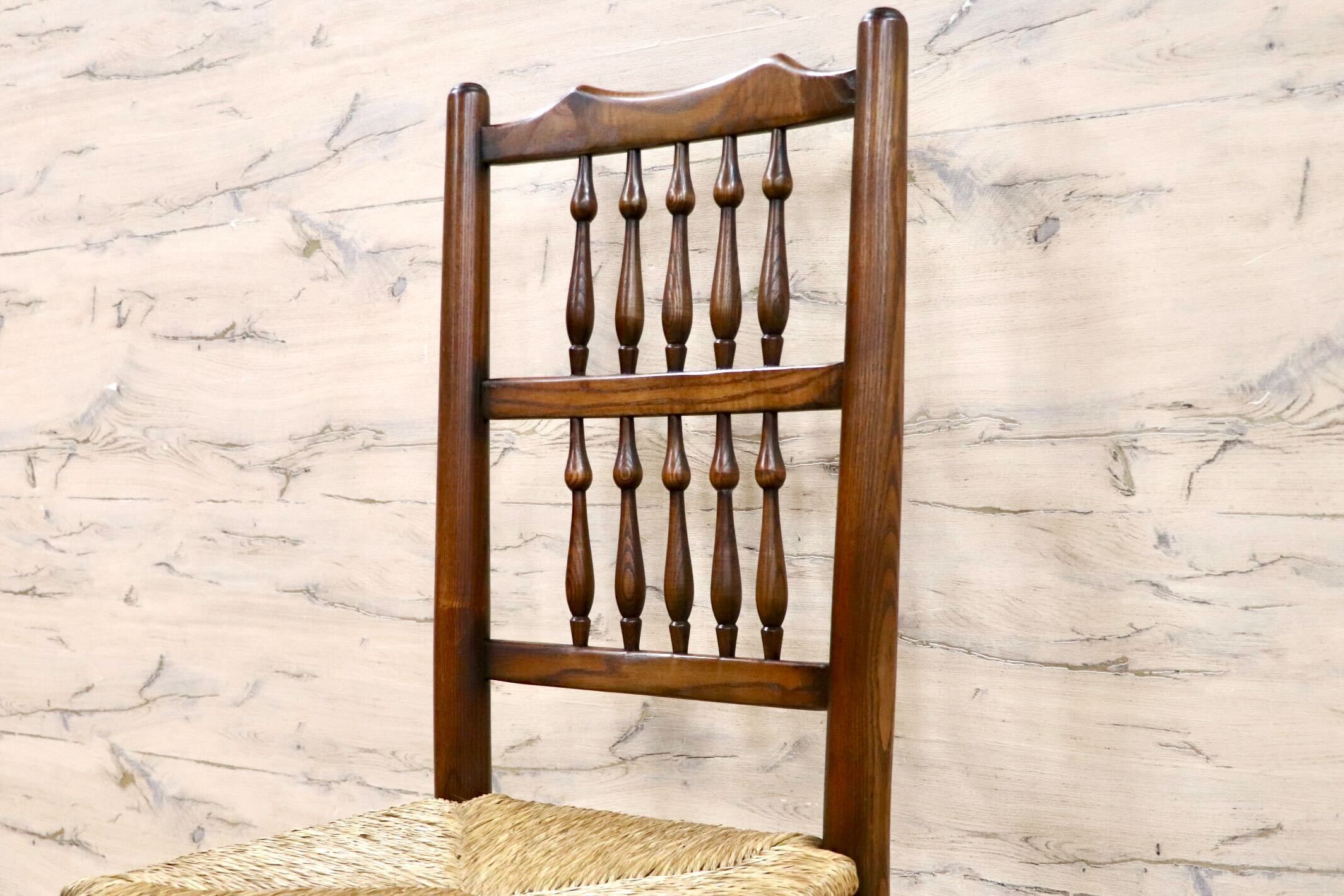 GMHS454D○英国 アンティーク スピンドルバック ダイニングチェア 椅子 オーク無垢材 クラシック 輸入家具 在庫品