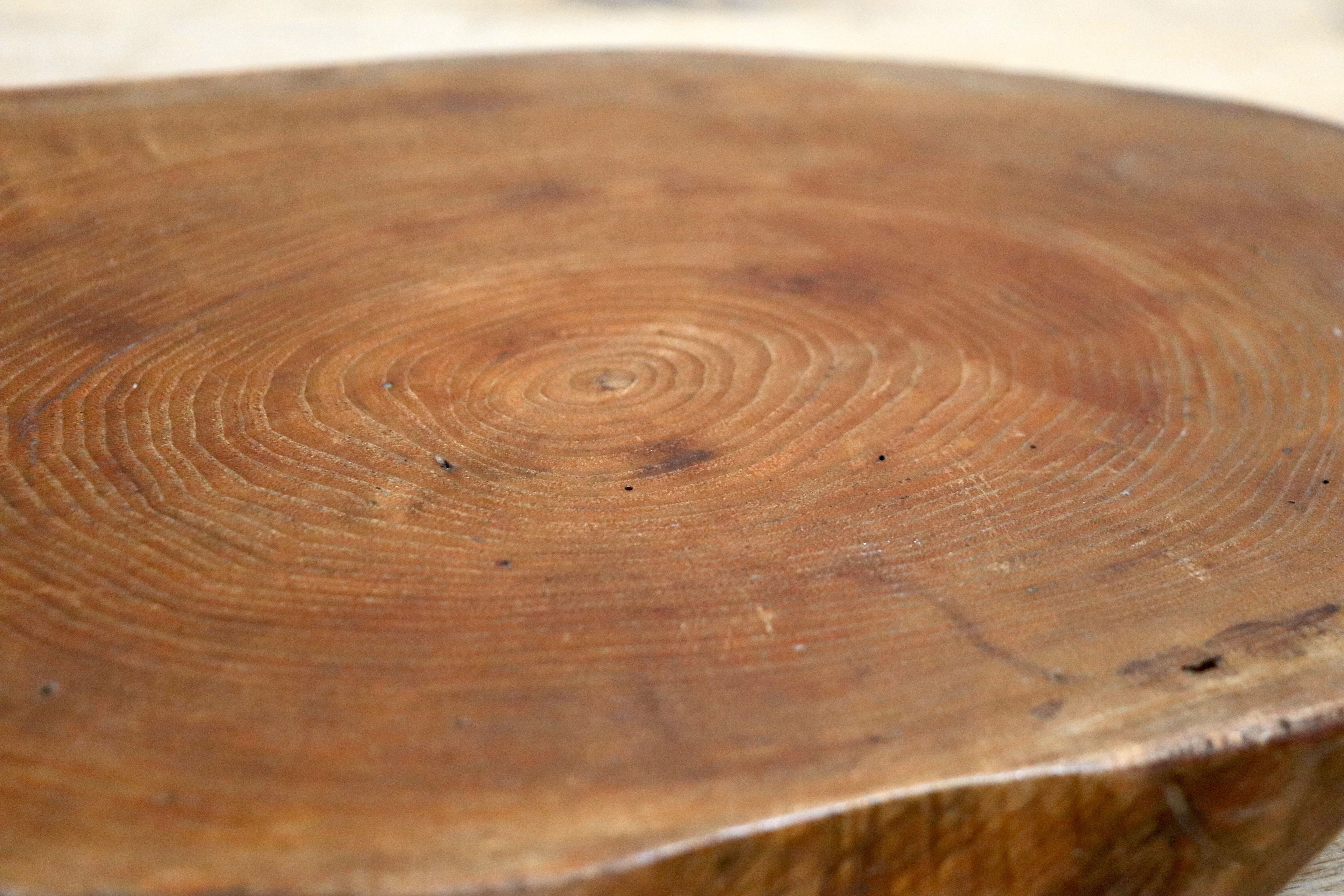 GMHH317B○天然木 一枚板 花台 プレート 飾り台 床の間 和風 木製 盆栽台 置物台 骨董 アンティーク 古美術