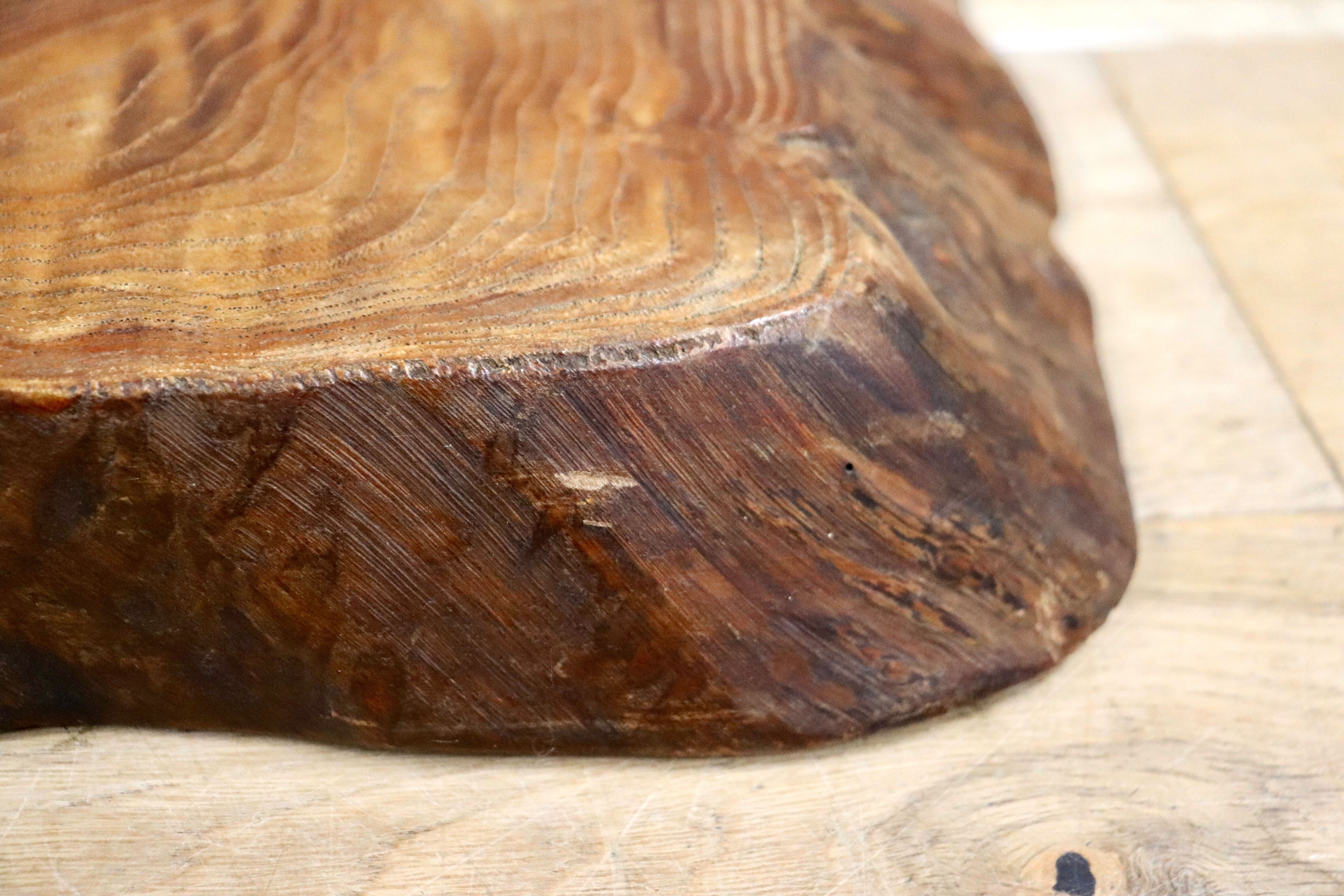 GMHH317B○天然木 一枚板 花台 プレート 飾り台 床の間 和風 木製 盆栽台 置物台 骨董 アンティーク 古美術