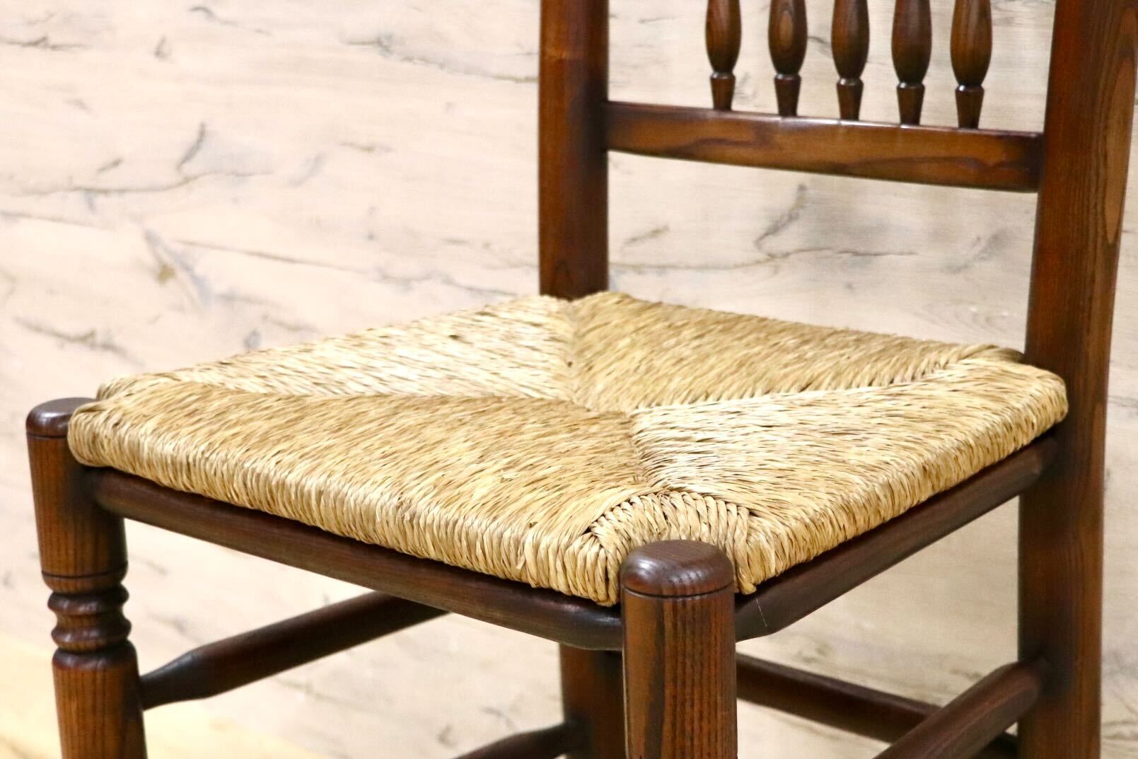 GMHS454D○英国 アンティーク スピンドルバック ダイニングチェア 椅子 オーク無垢材 クラシック 輸入家具 在庫品