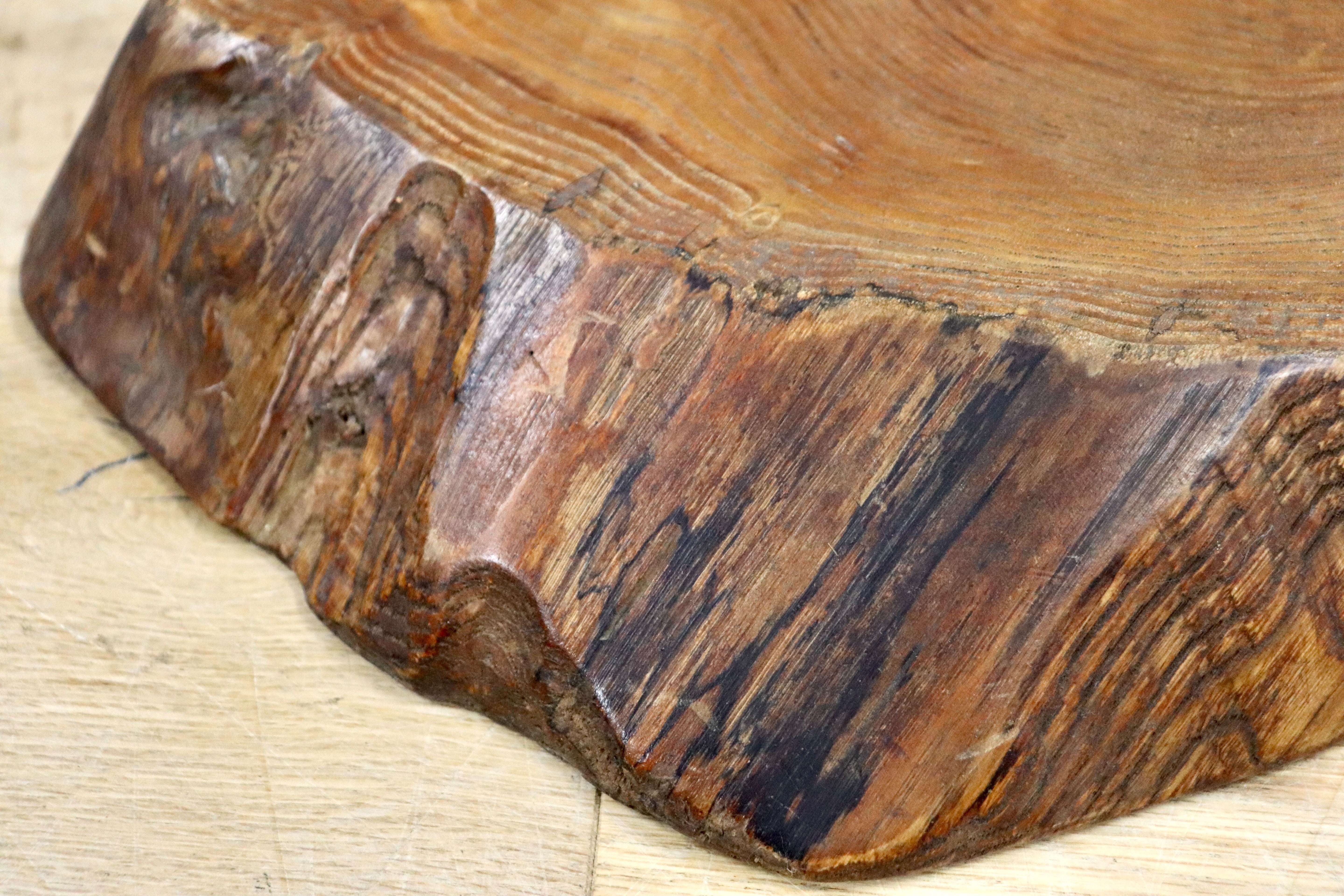 GMHH317B○天然木 一枚板 花台 プレート 飾り台 床の間 和風 木製 盆栽台 置物台 骨董 アンティーク 古美術