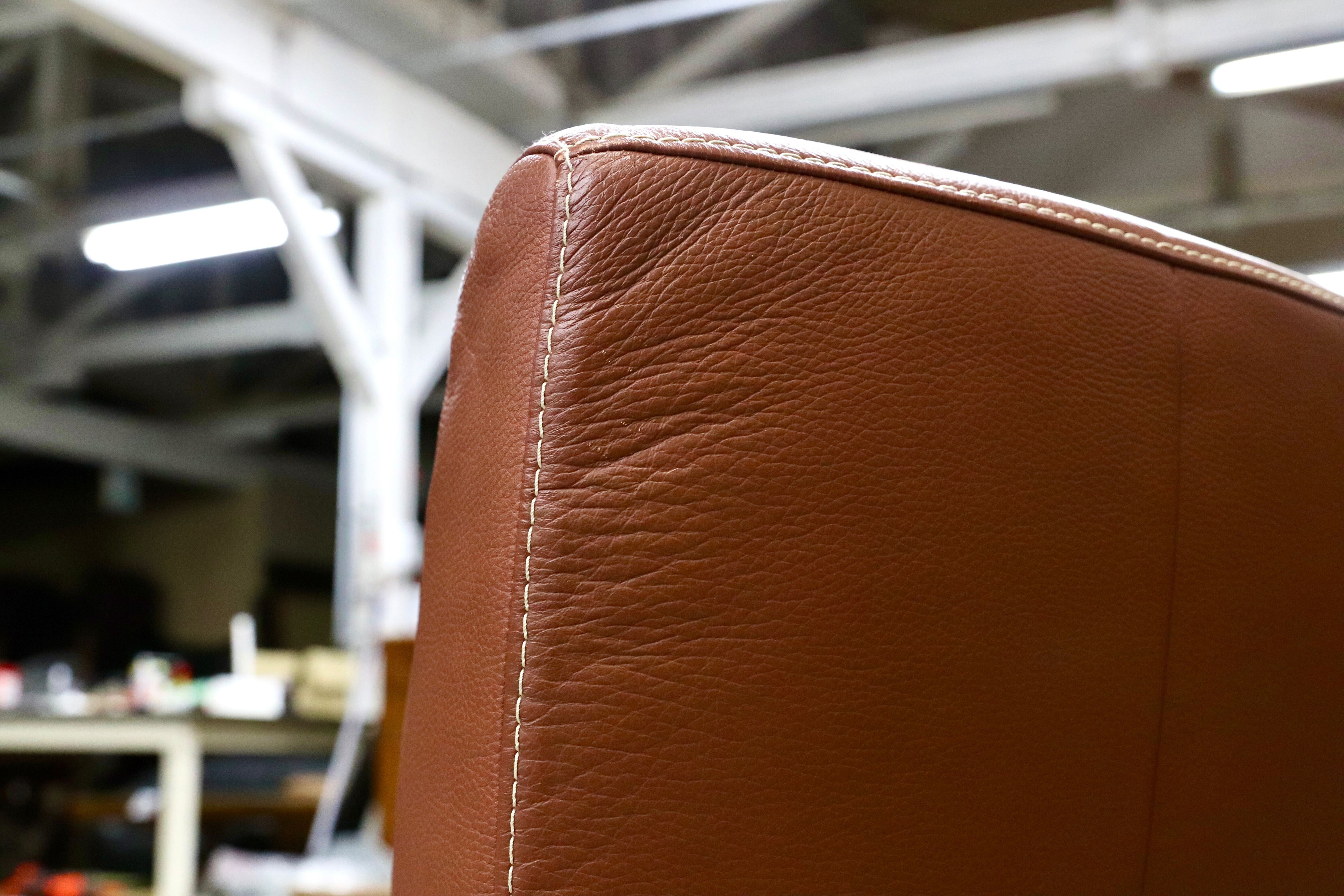 GMIS365○Gallery-M / ギャラリーエム 3人掛けソファ トリプルソファ ドイツ 本革 ACTUS アクタス 高級 モダン ブラウン 約35万