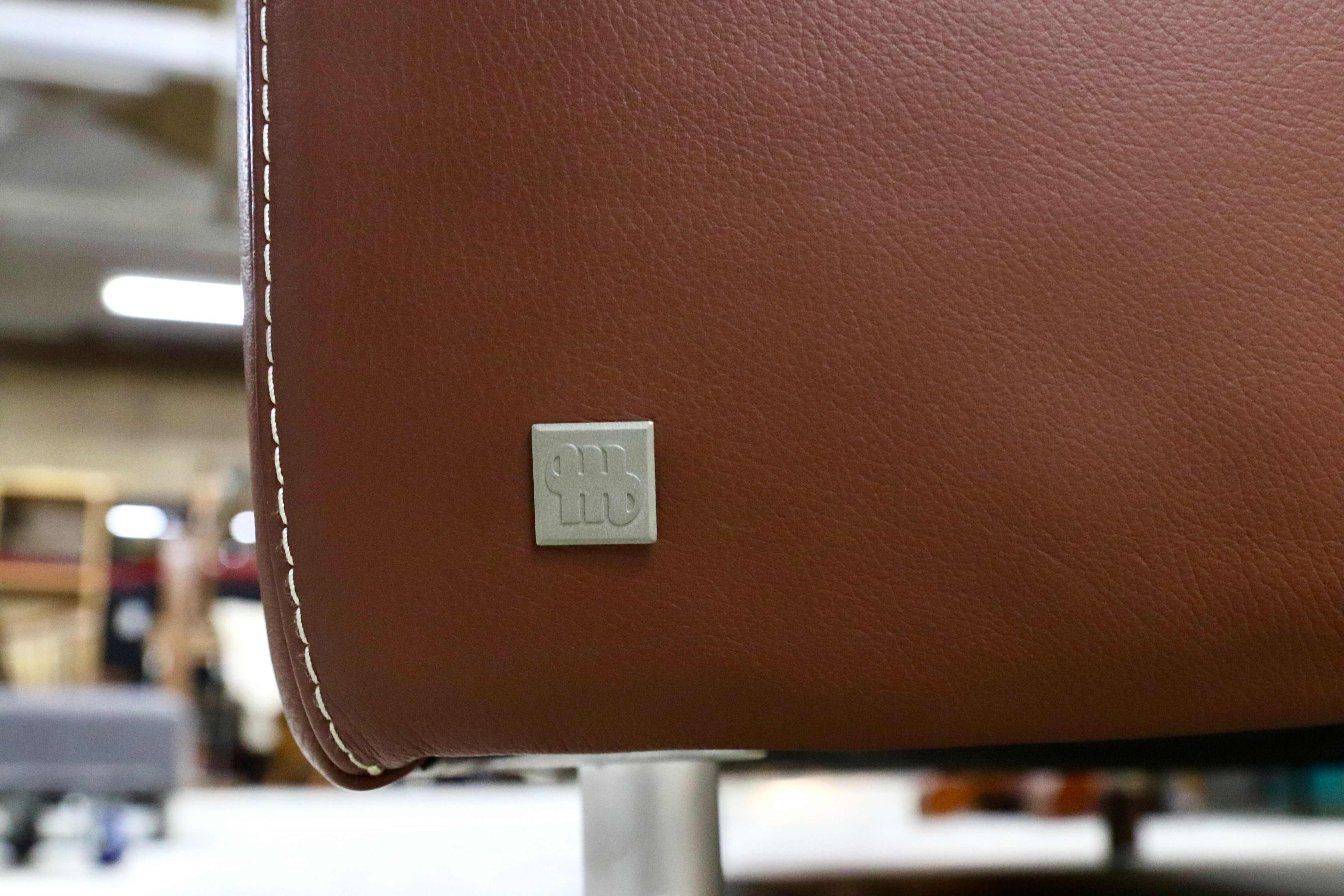 GMIS365○Gallery-M / ギャラリーエム 3人掛けソファ トリプルソファ ドイツ 本革 ACTUS アクタス 高級 モダン ブラウン 約35万