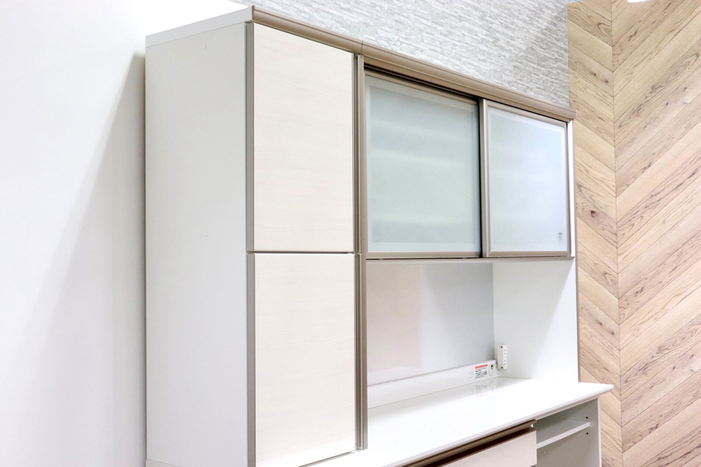 GMHH438○AYANO / 綾野製作所 キッチンボード ダイニングボード 食器棚 レンジボード スタイリッシュ モダン IDC大塚家具 約36万 展示品