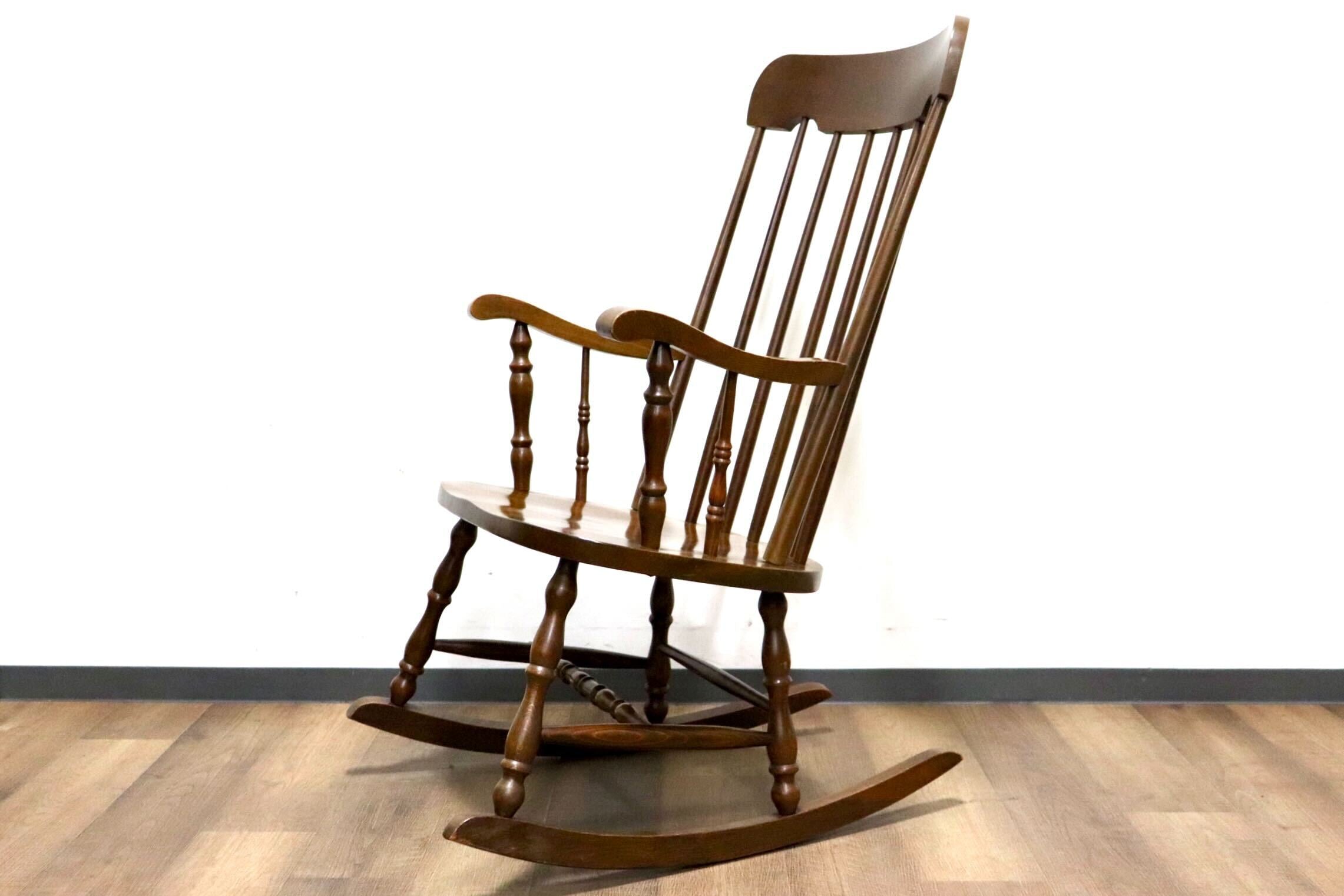 GMHN153○柏木工 / KASHIWA ロッキングチェア 揺り椅子 アームチェア 椅子 レトロ カントリー ノスタルジック アンティーク 飛騨家具