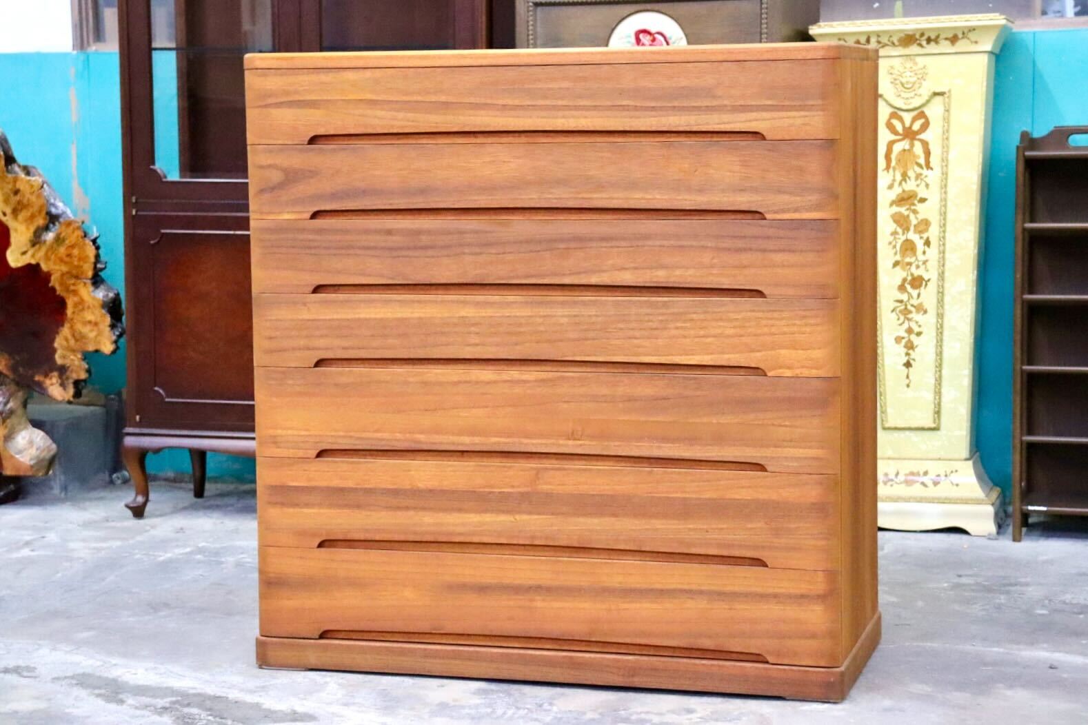 GMIH371A○高塚桐材商店 平翠作 7段チェスト 整理箪笥 洋服タンス 桐材 収納家具 たんす 和家具 和モダン 高級家具