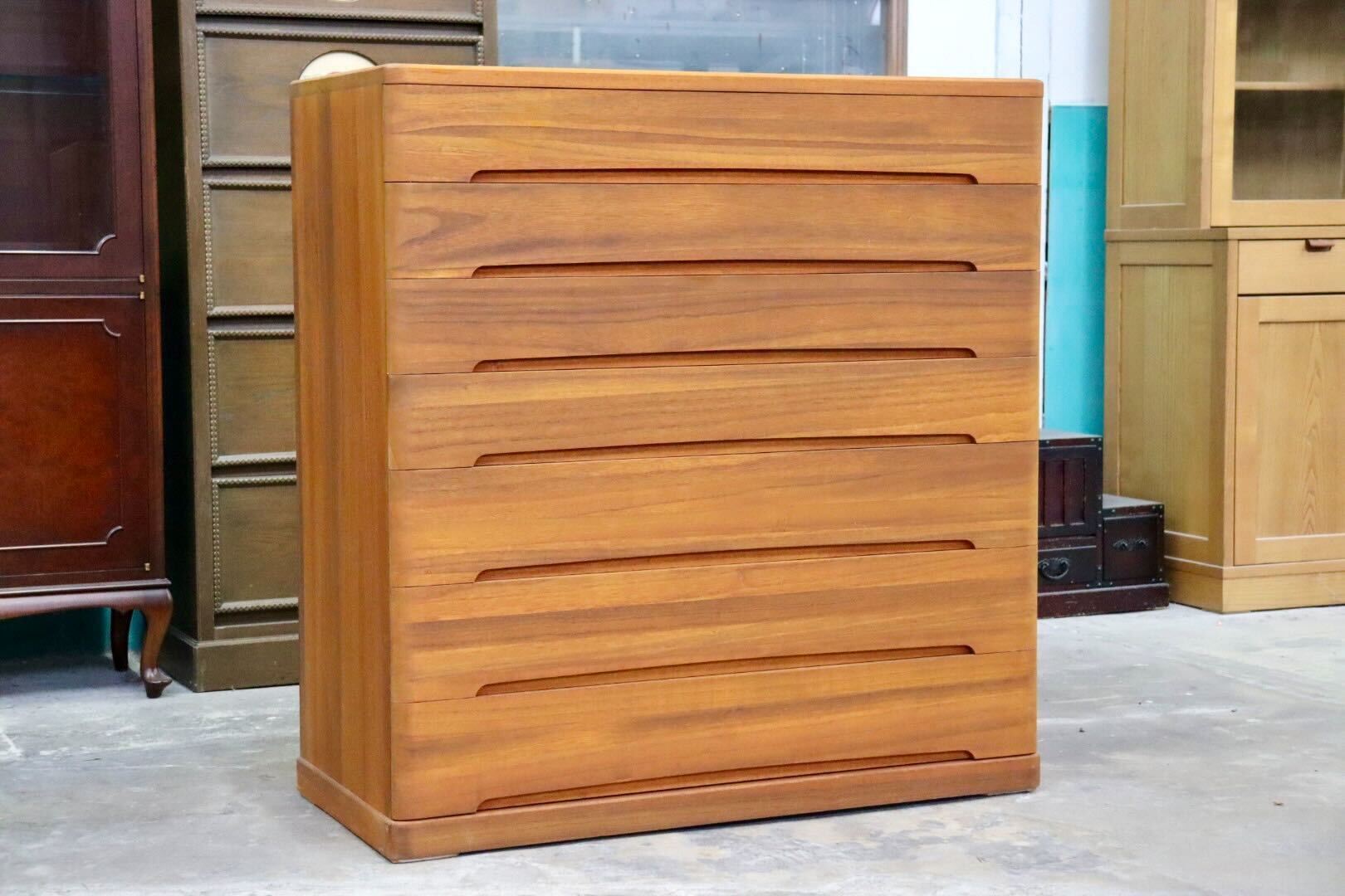 GMIH371A○高塚桐材商店 平翠作 7段チェスト 整理箪笥 洋服タンス 桐材 収納家具 たんす 和家具 和モダン 高級家具