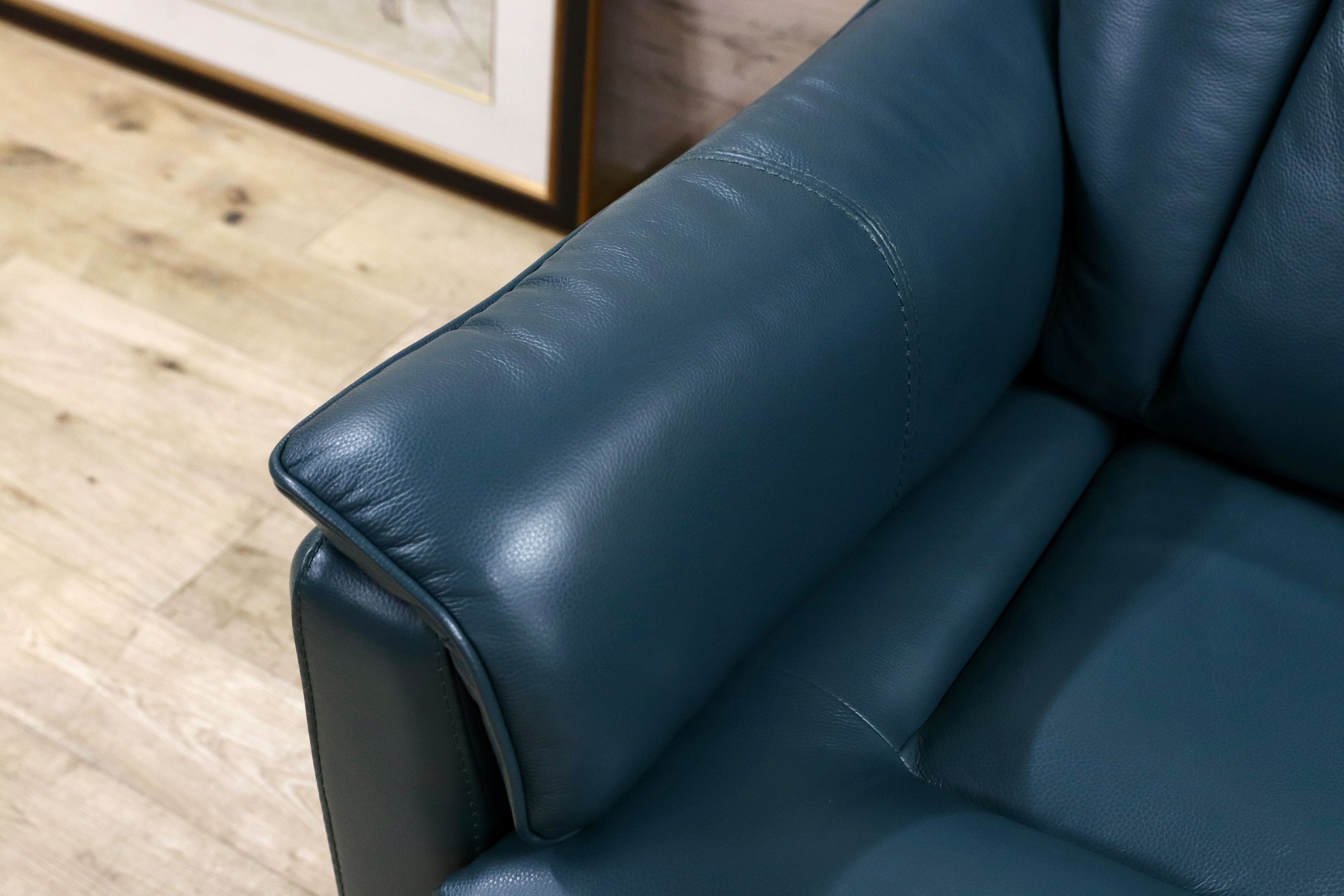 GMGK367○world of lether / ワールドオブレザー 本革 電動リクライニングチェア シングルソファ 1人掛け モダン 高級 家具 美品