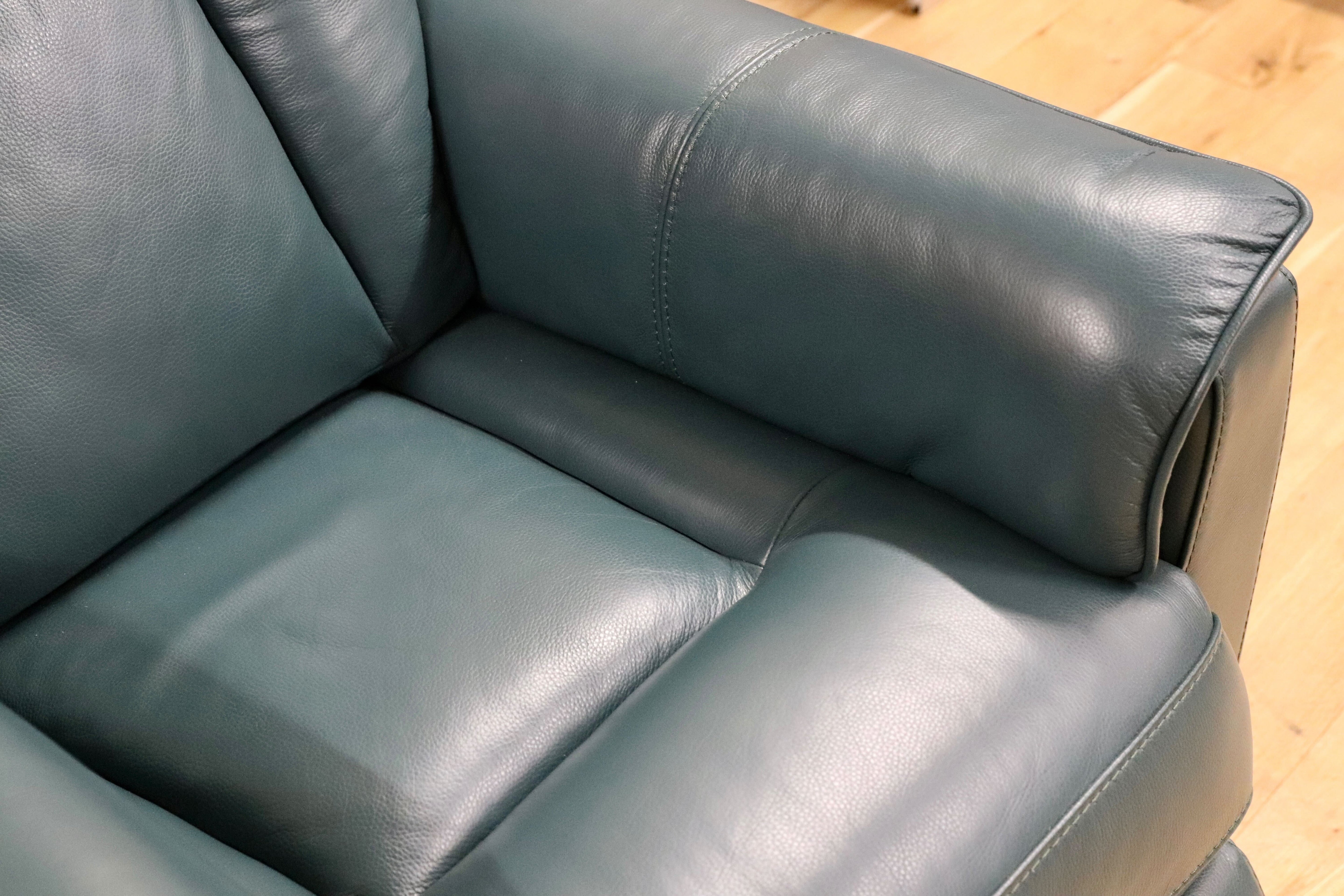 GMGK367○world of lether / ワールドオブレザー 本革 電動リクライニングチェア シングルソファ 1人掛け モダン 高級 家具 美品