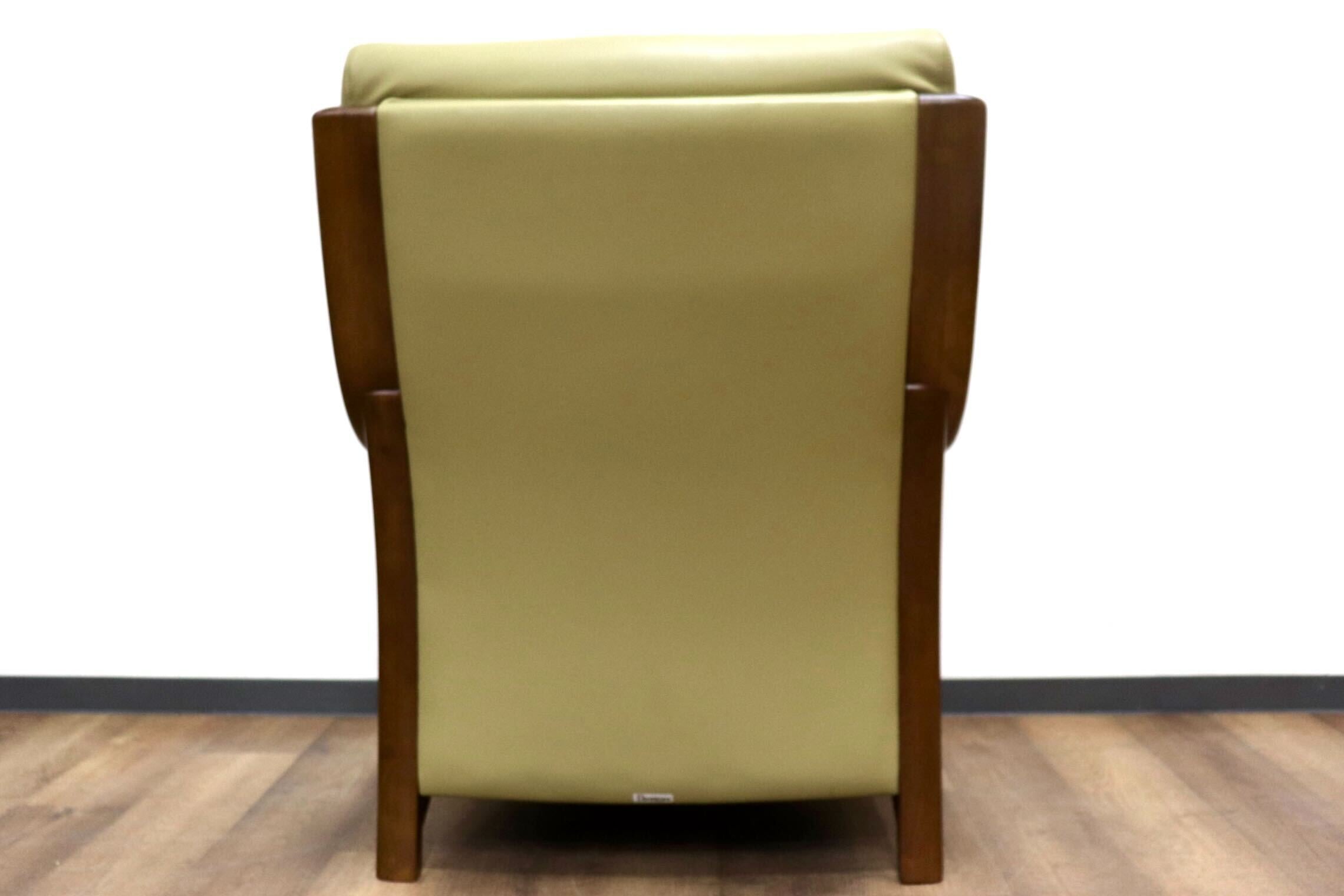 GMHK755A○karimoku / カリモク Direttore ディレトーレ 1人掛けソファ シングルソファ アームチェア 本革 オリーブ色 モダン 国産家具
