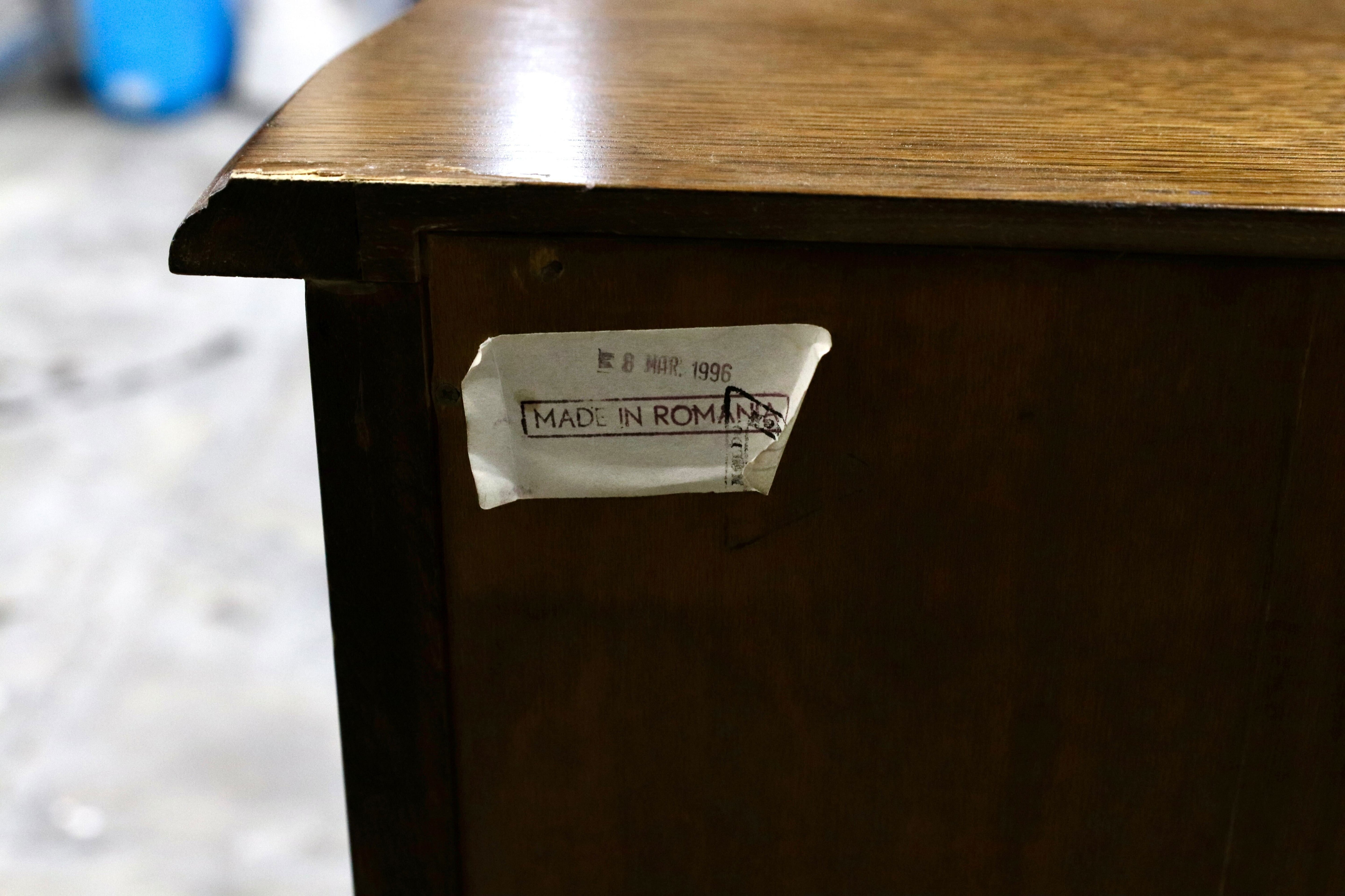 GMIH380B○三越家具 ルーマニア製 オーク無垢材 チェスト サイドボード 引出し収納 クラシック カントリー アンティーク