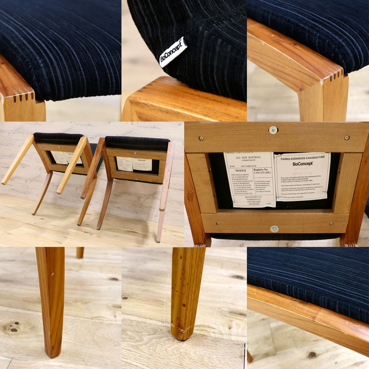 GMJS291C◯BoConcept / ボーコンセプト CUVE カーブ ダイニングチェア 食卓椅子 アームレスチェア カバーリング モダン 2脚セット