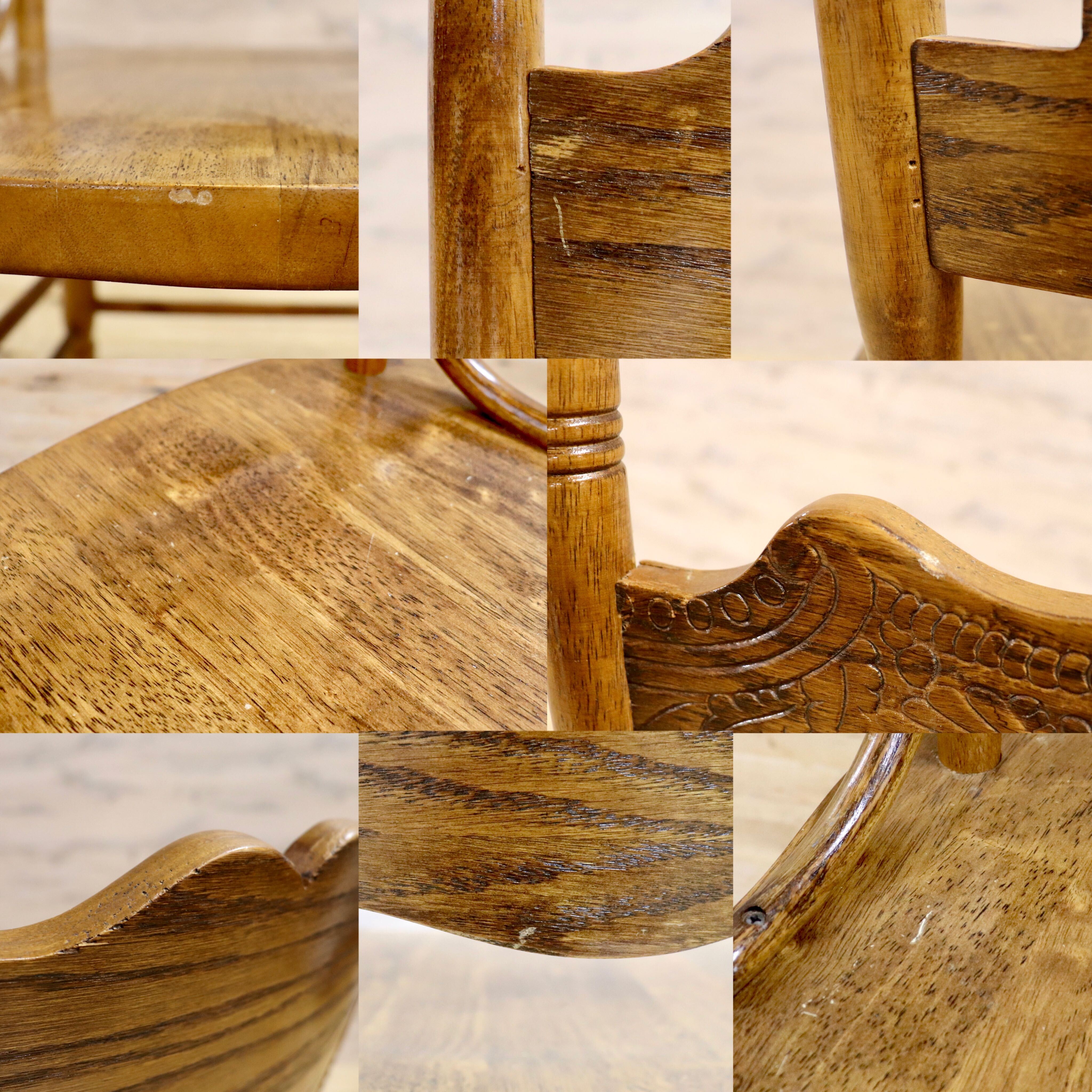 GMHK409A○IDC大塚家具 shin leeシンリー アンティーク 木製 ダイニングチェア 椅子 ウィンザーチェア 彫刻 カントリー 定価約10万